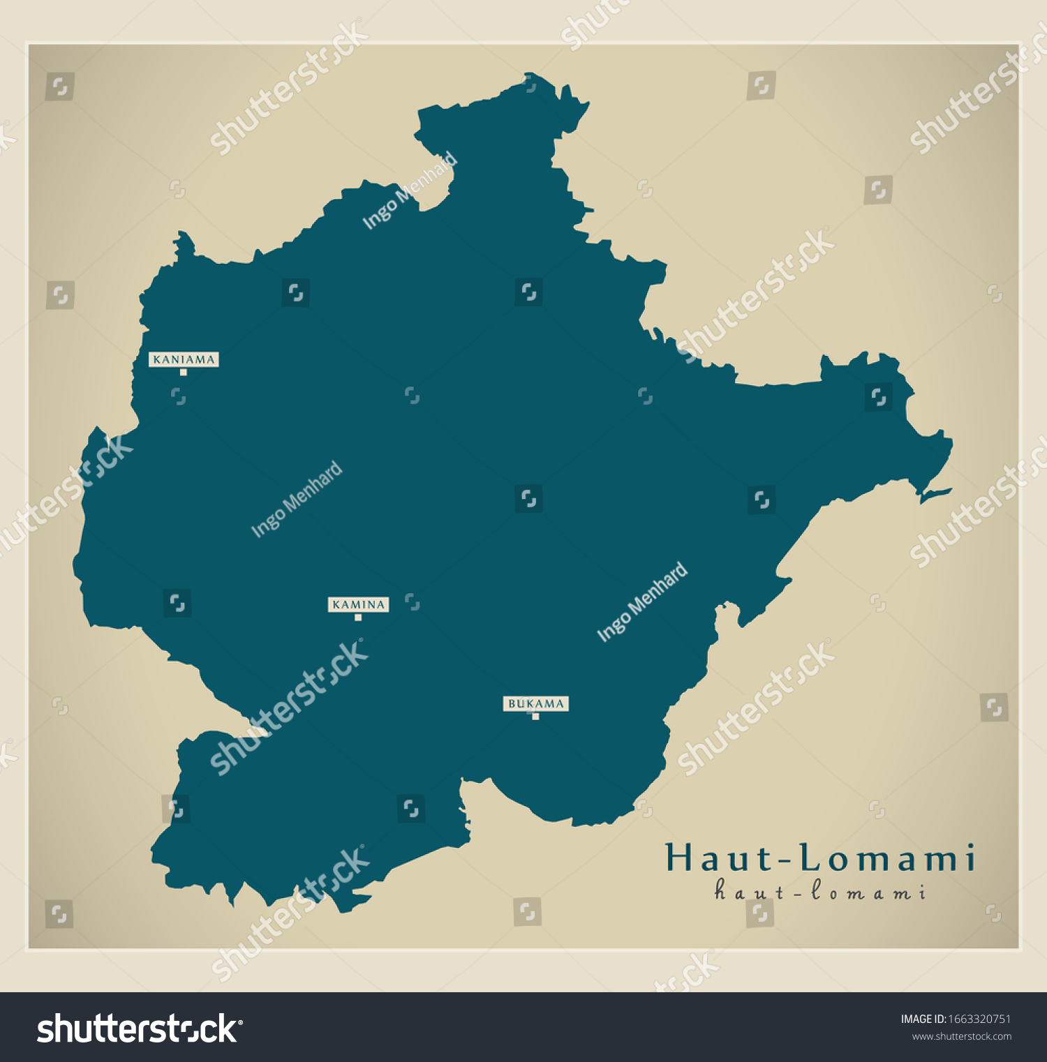 Modern Map - Haut-Lomami province map of DR - Royalty Free Stock Vector ...