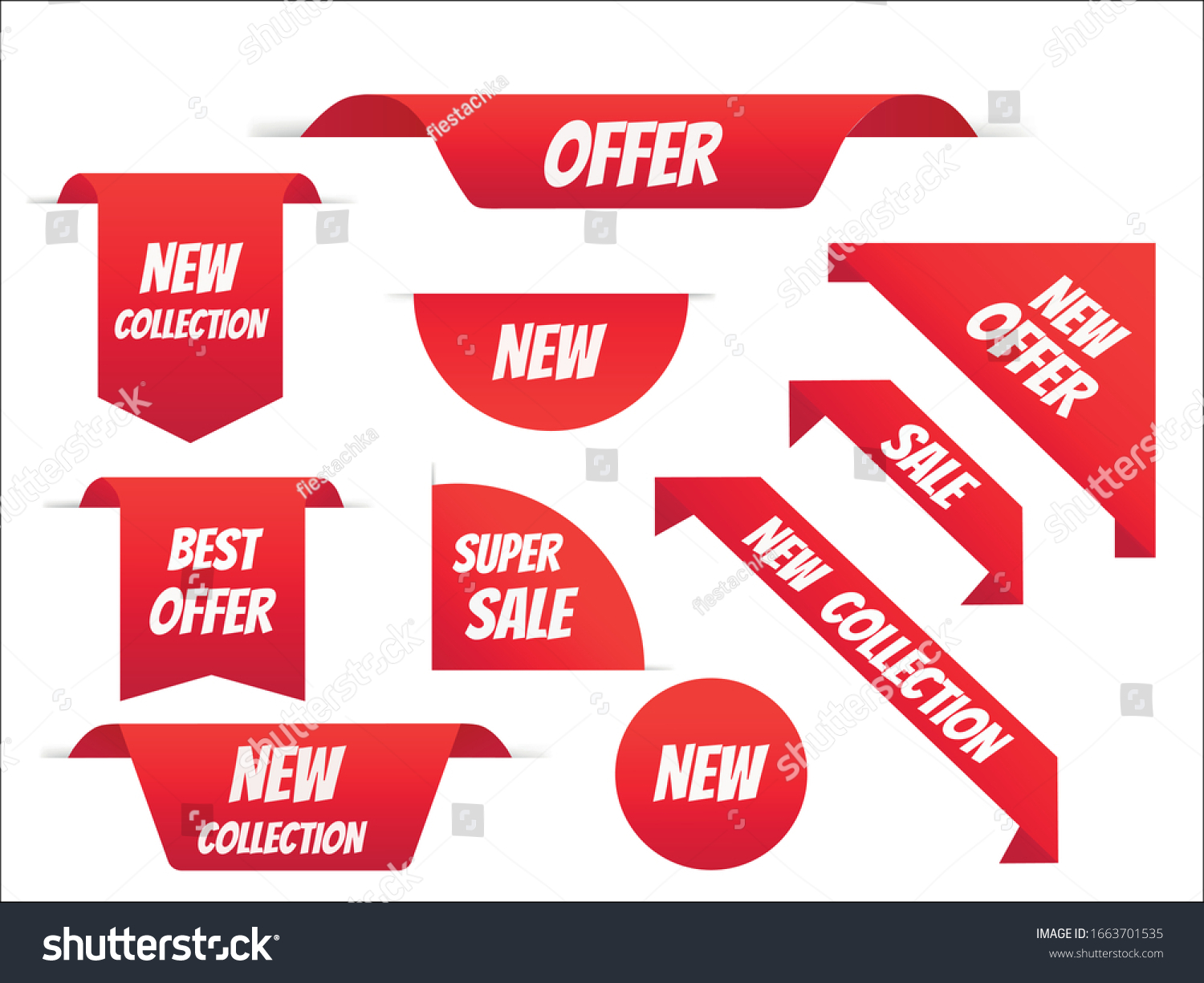 New tag ribbon and banner vector. Big sale special offer. end of season special offer banner. vector illustration. #1663701535
