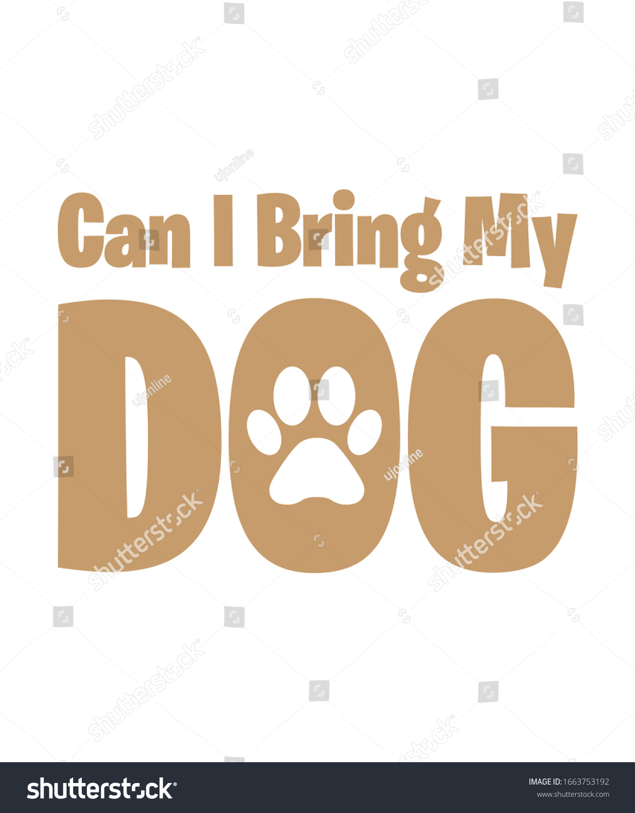 can-i-bring-my-dog-typography-design-for-t-royalty-free-stock-vector