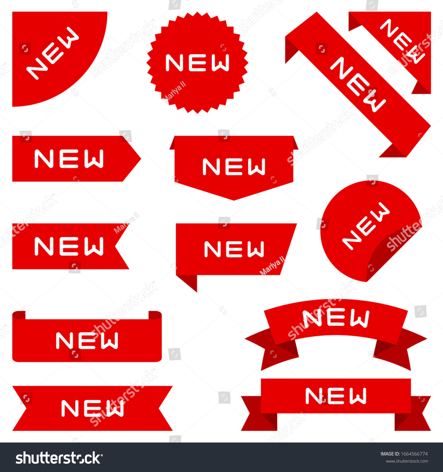Set of ribbons, labels, banners. Vector collection #1664566774
