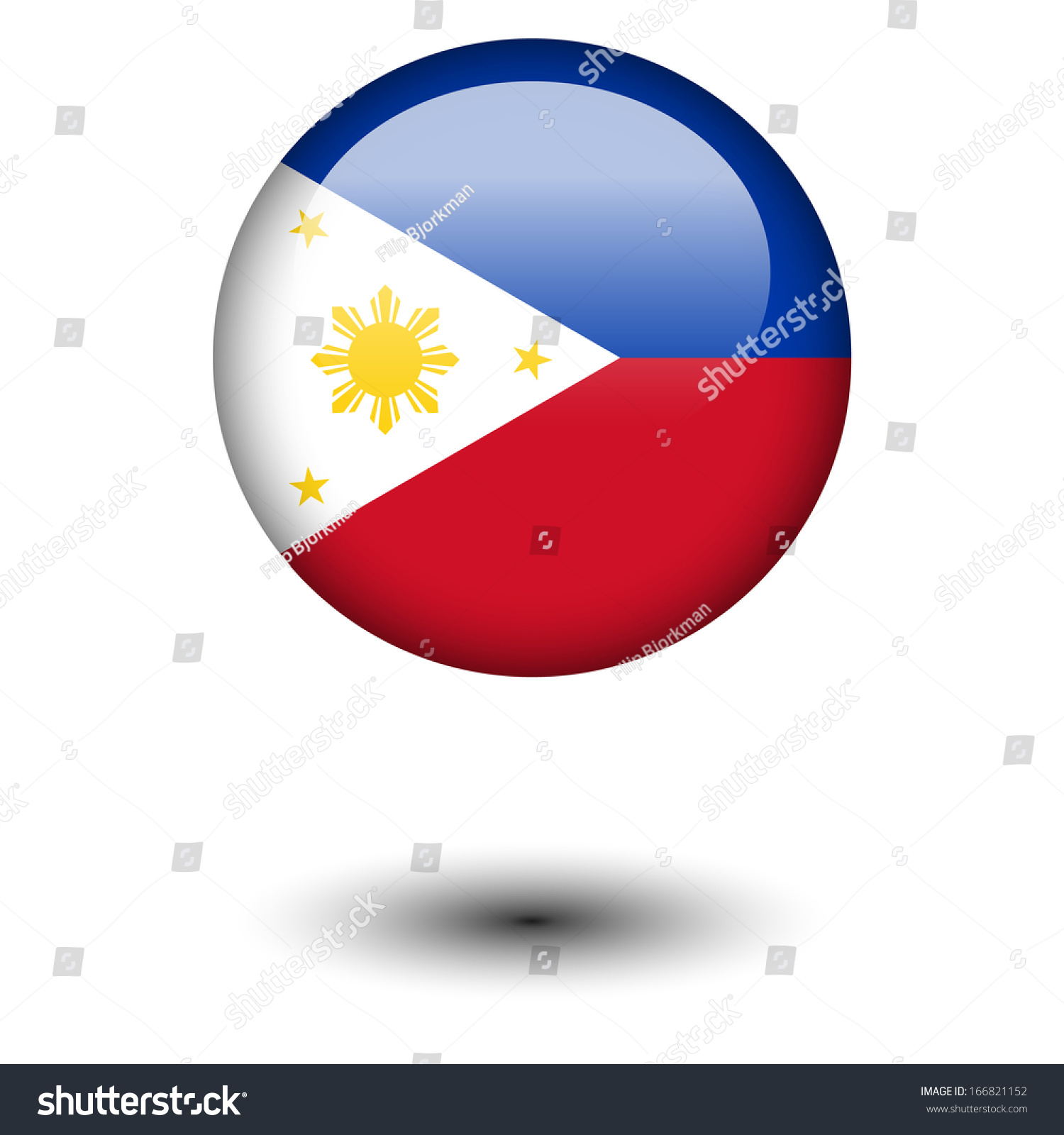 Flag button illustration - Philippines - Royalty Free Stock Photo ...