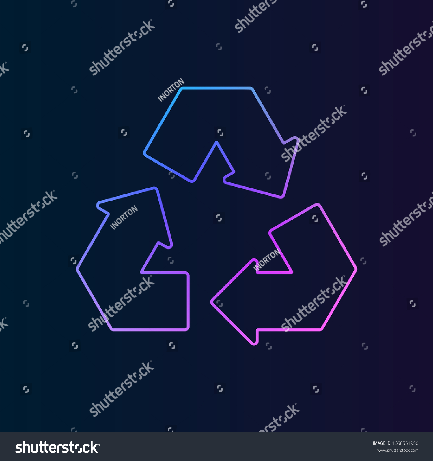 recycling symbol nolan icon. Simple thin line, - Royalty Free Stock ...