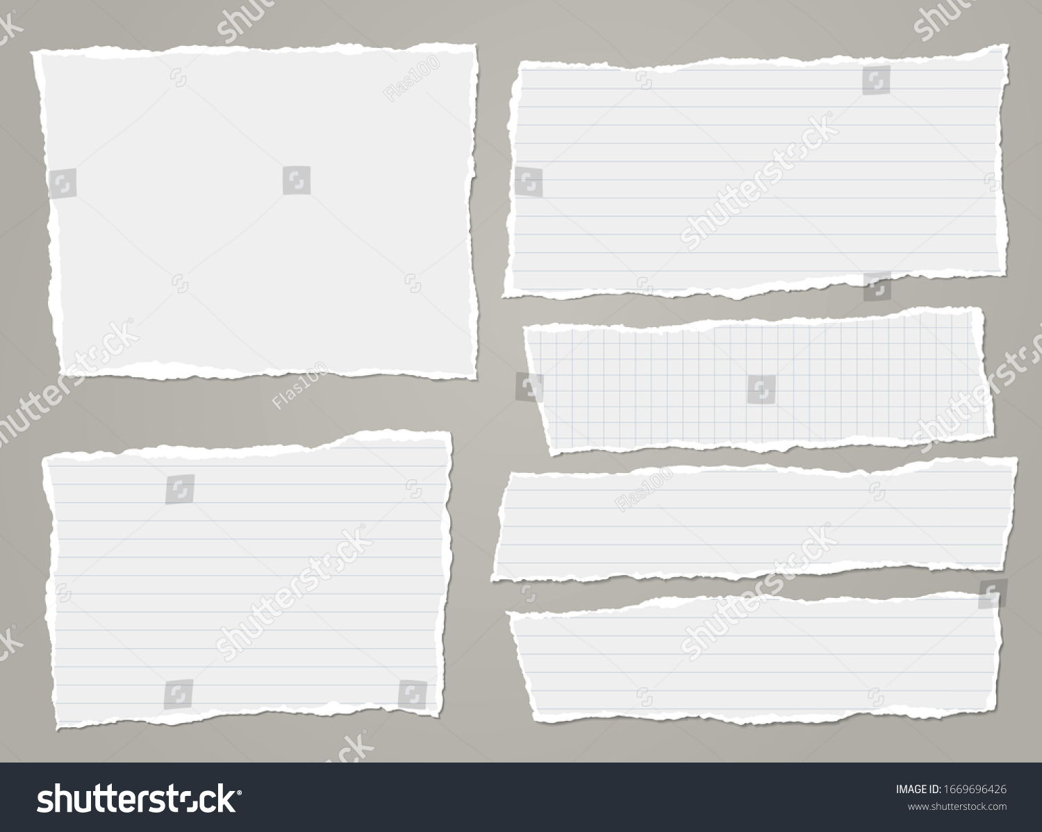 Torn Of White Lined Math Note Notebook Paper Royalty Free Stock