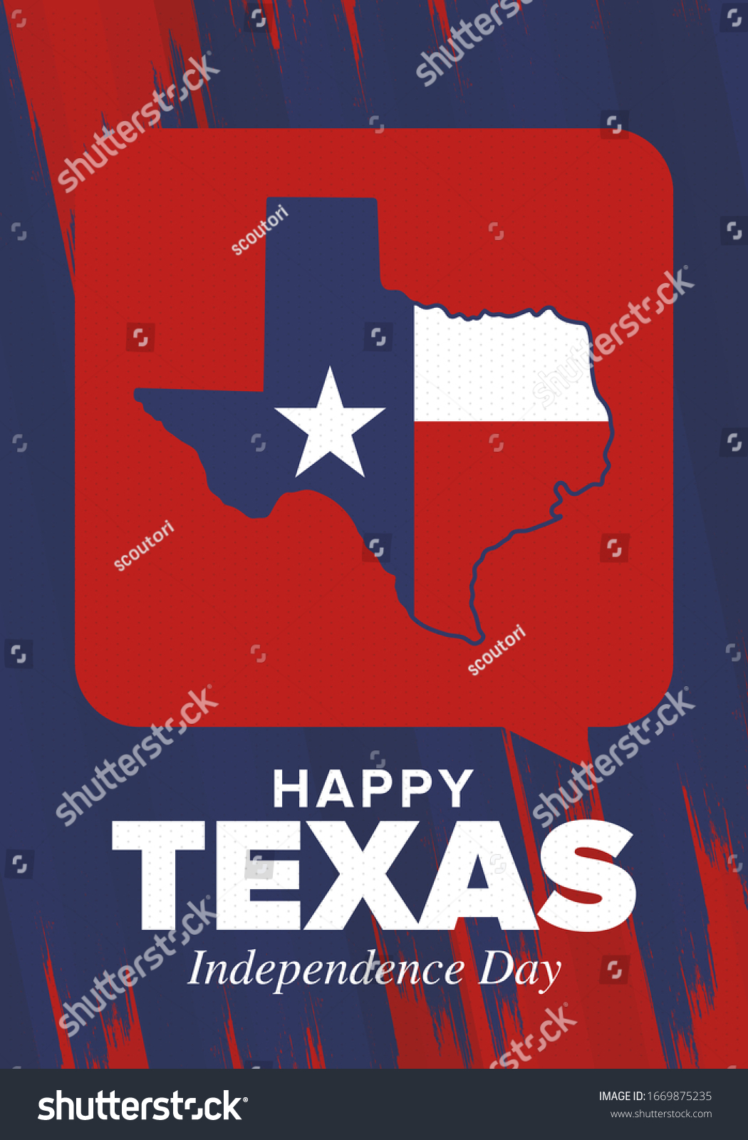 Texas Independence Day. Freedom holiday in Royalty Free Stock Vector