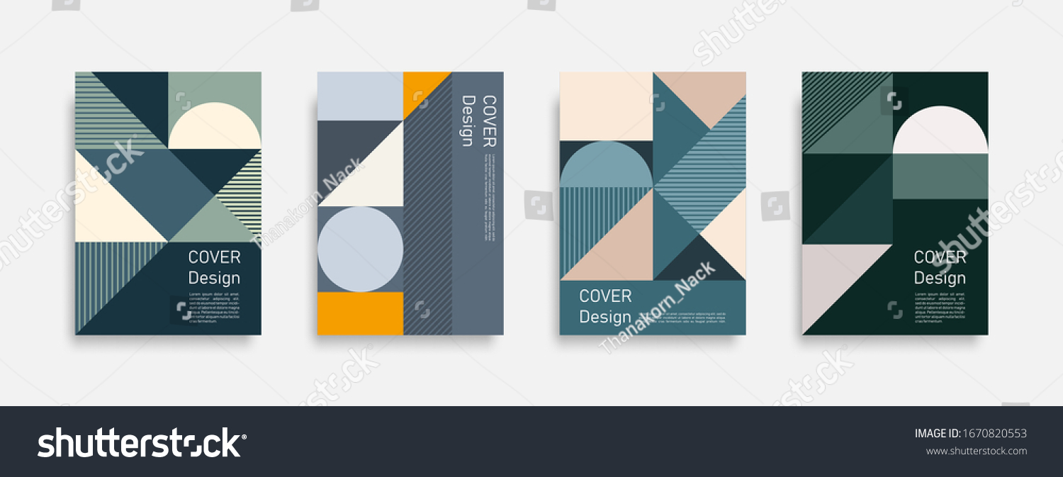 Abstract colorful geometric background set, graphic banner cover and advertising design layout template. Eps10 vector. #1670820553