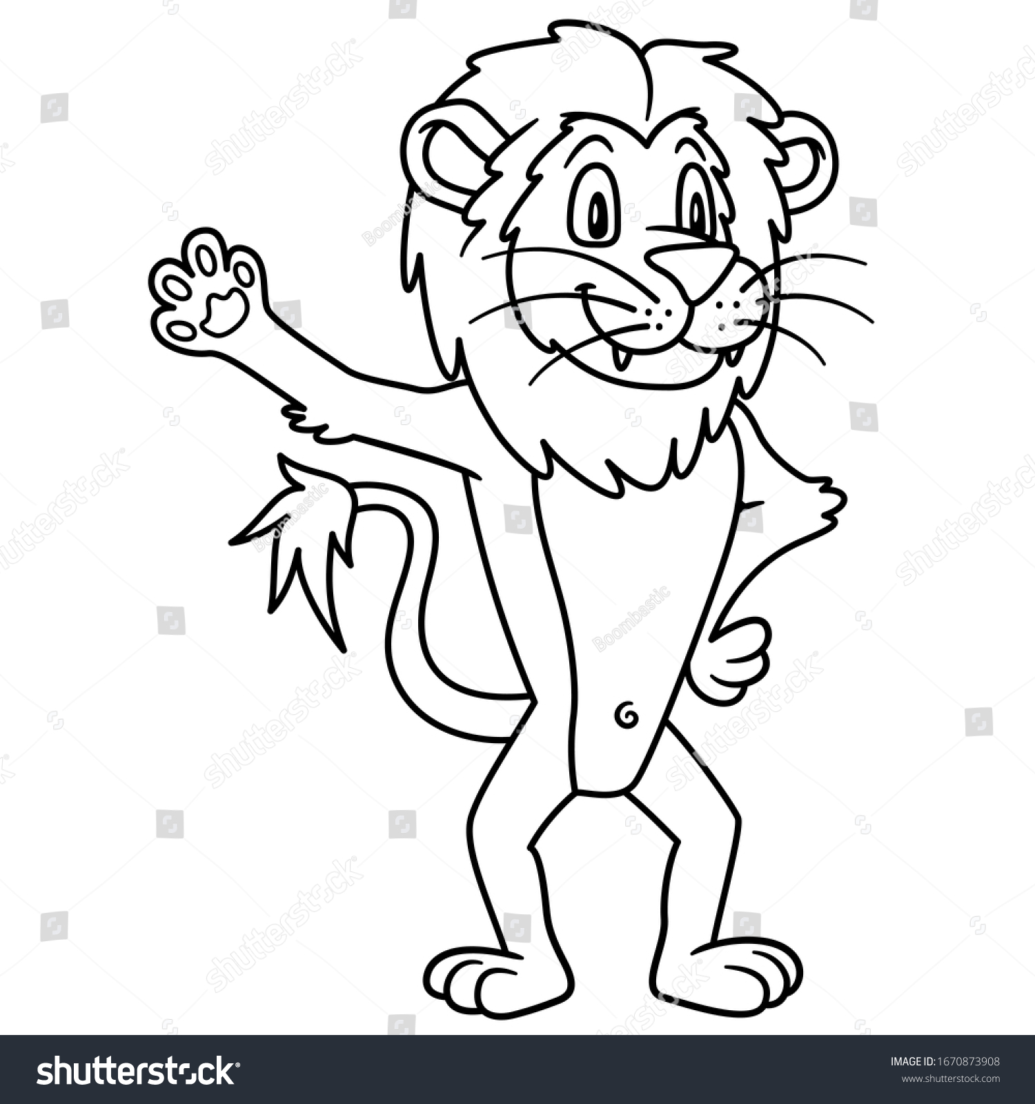 animal lion. vector illustration. For pre school - Royalty Free Stock ...