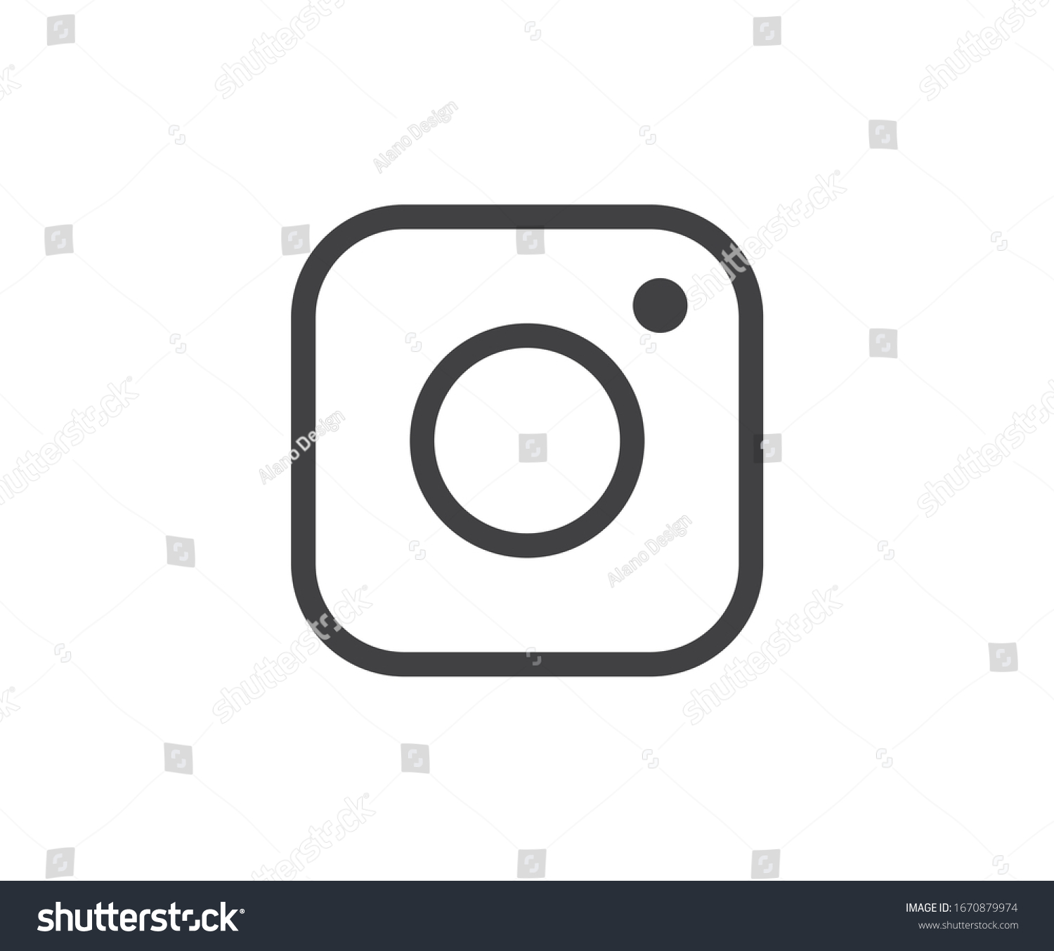 Camera icon. Social media sign icon. Vector illustration. #1670879974
