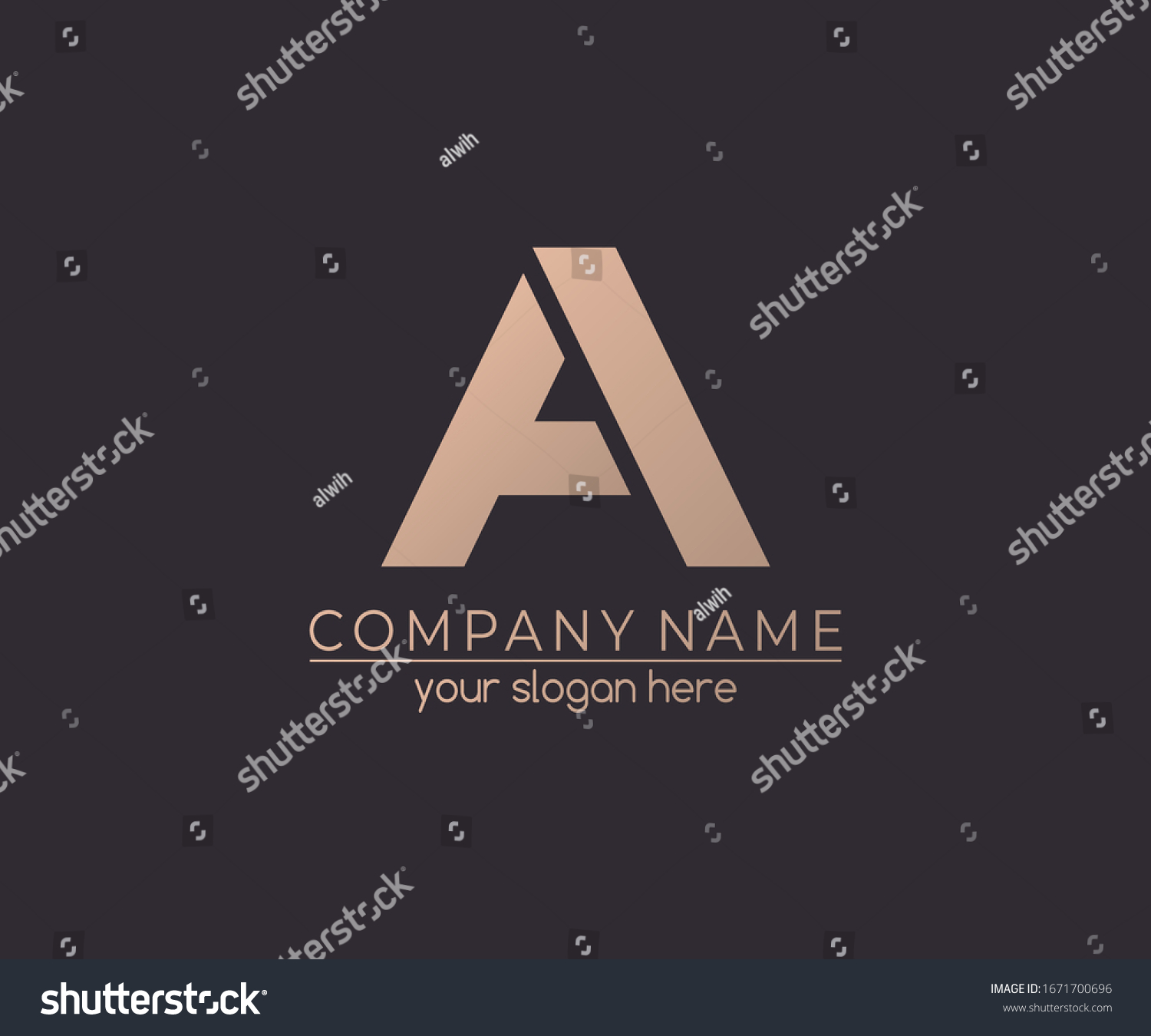 Letter А logo or monogram. blank for business - Royalty Free Stock ...