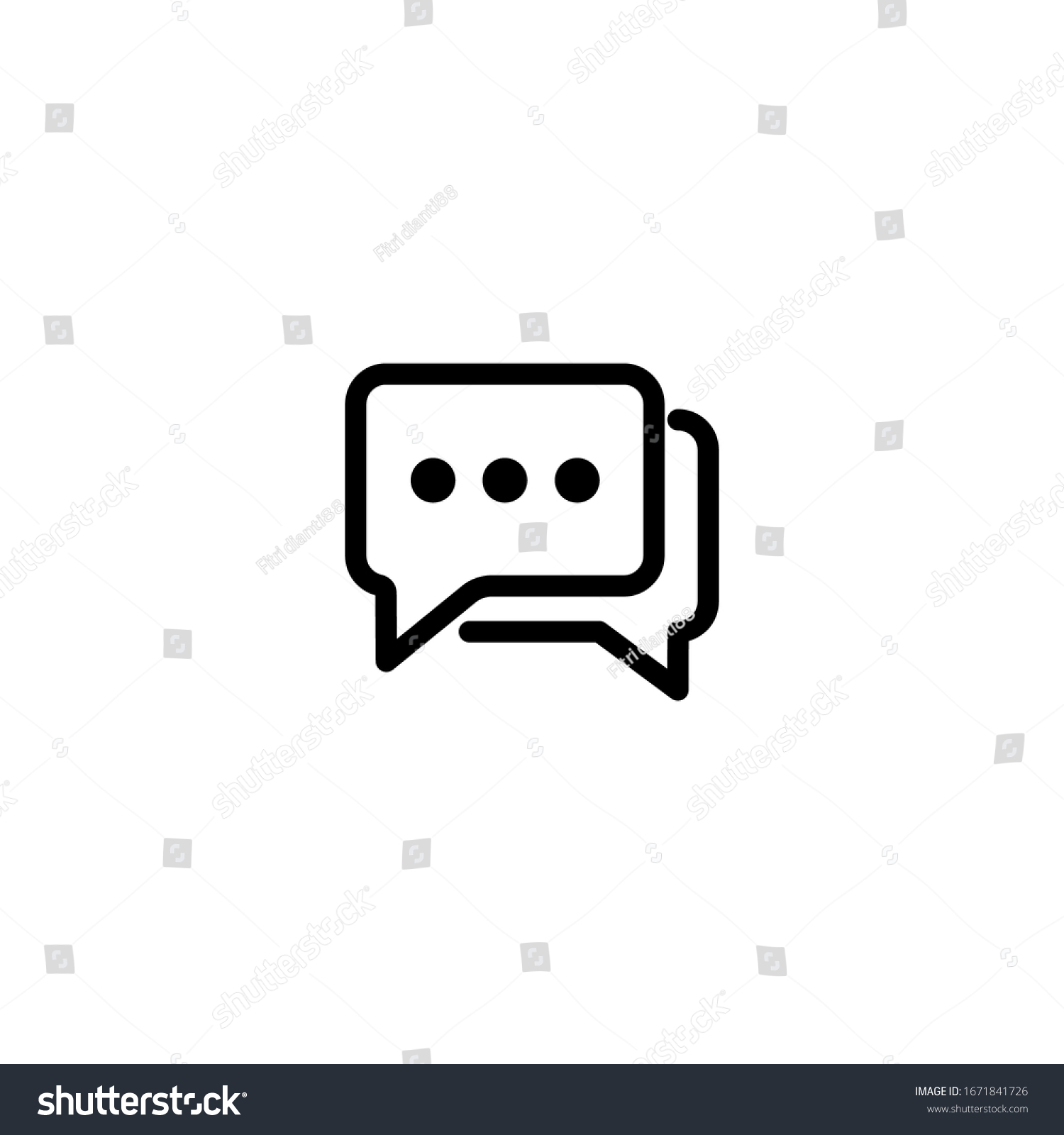Chat Message Icon Design Vector #1671841726