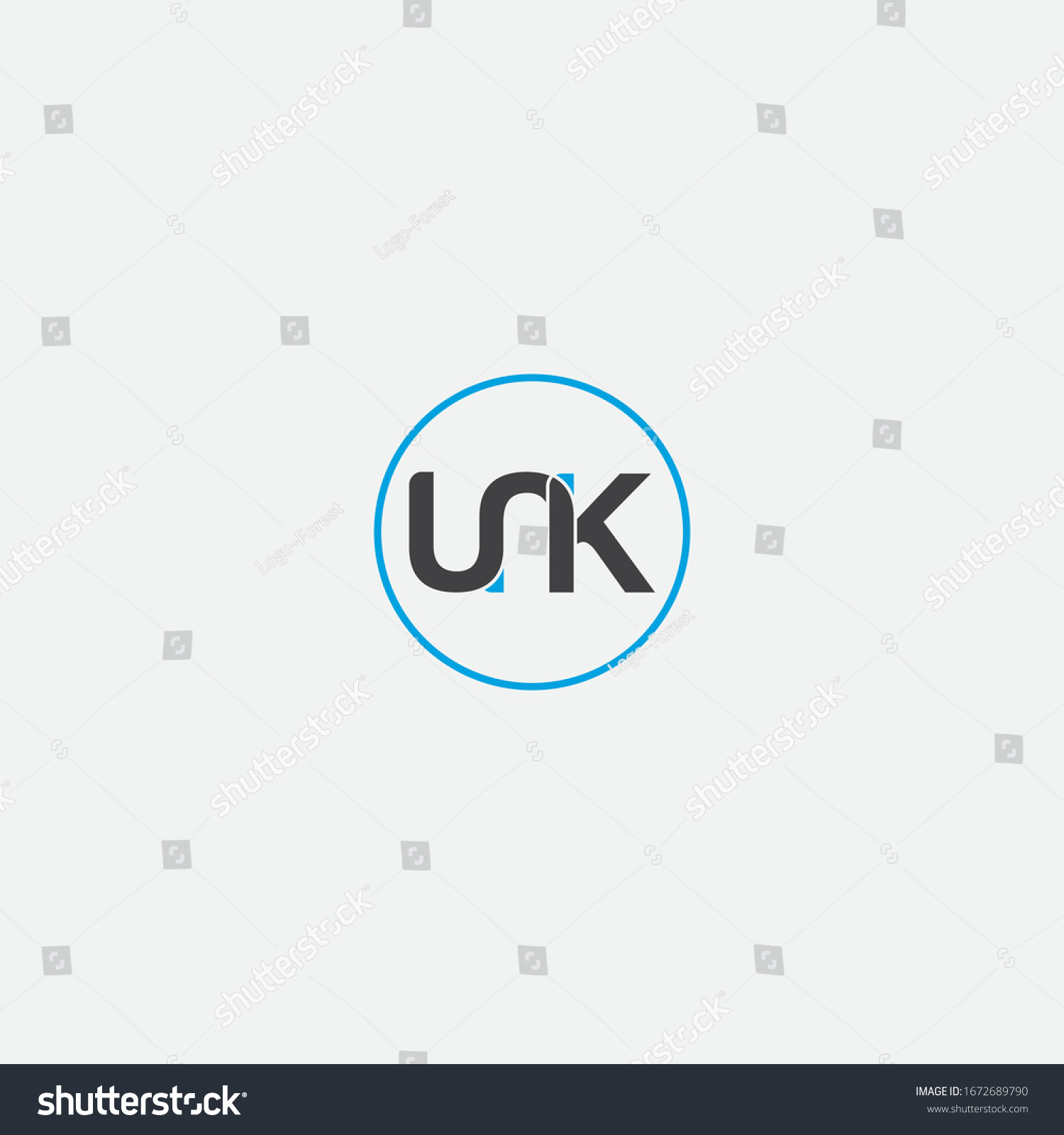 UNK letter logo design and sign - Royalty Free Stock Vector 1672689790 ...