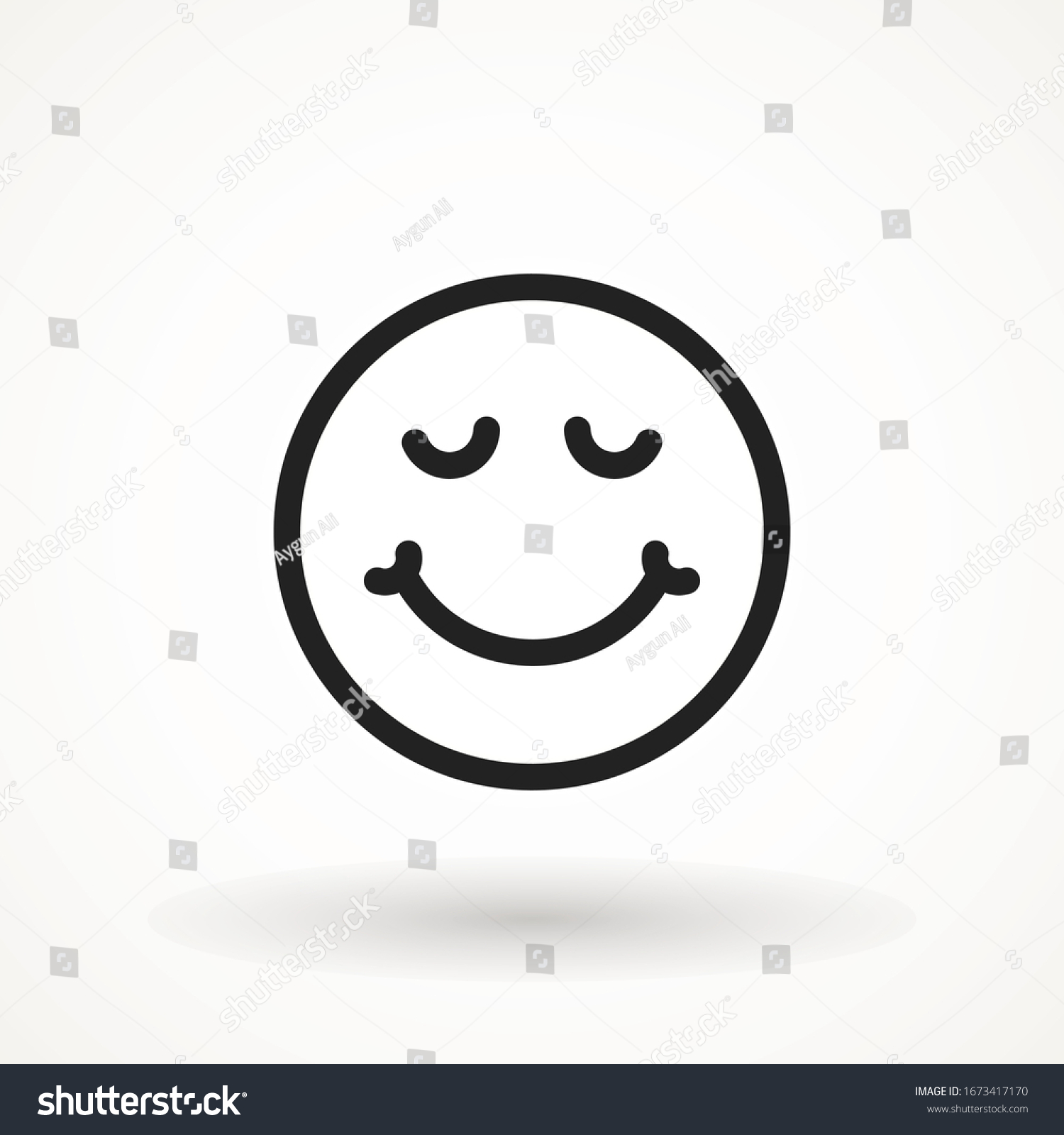 Yummy smile emoticon icon lick mouth. Editable strok Tasty food eating emoji face. Delicious cartoon on white background. Smile face line design. Savory gourmet. Yummy vector icon #1673417170