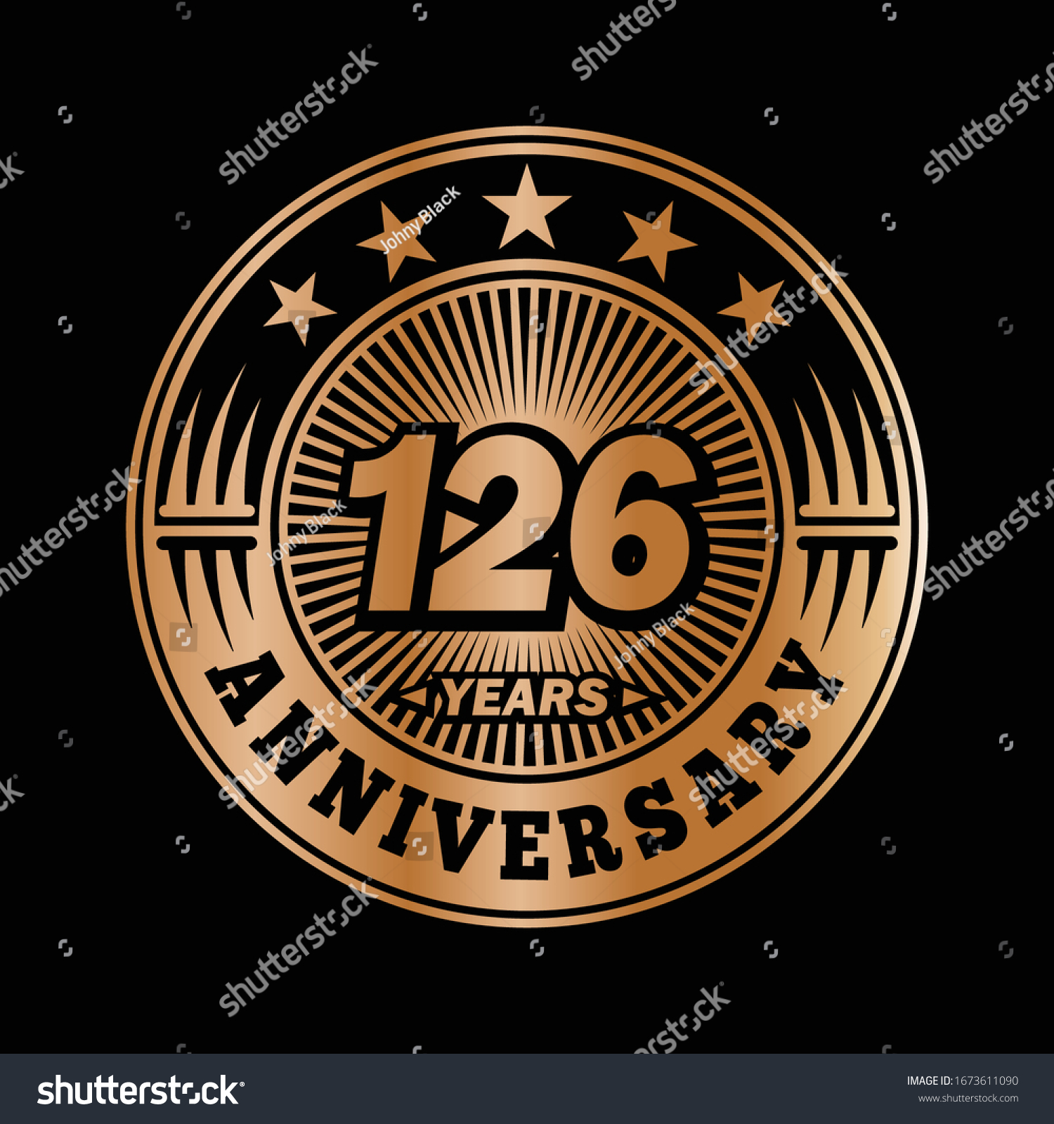 126 years anniversary. Anniversary logo design. - Royalty Free Stock ...