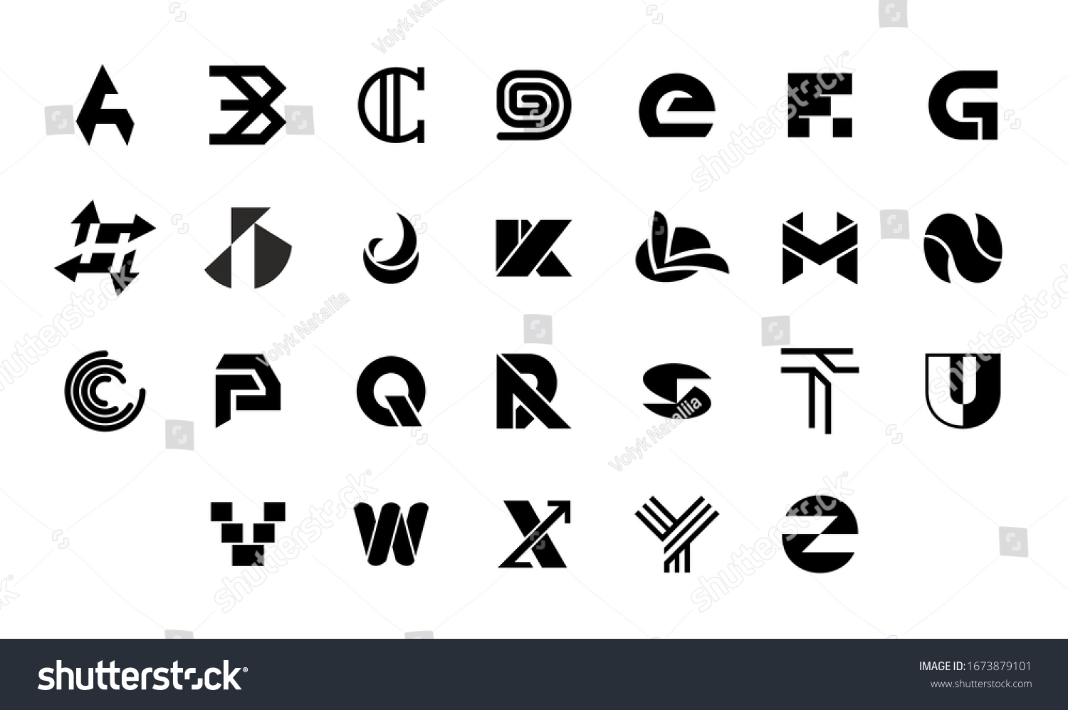 collection-of-letter-a-to-z-logo-geometric-royalty-free-stock-photo