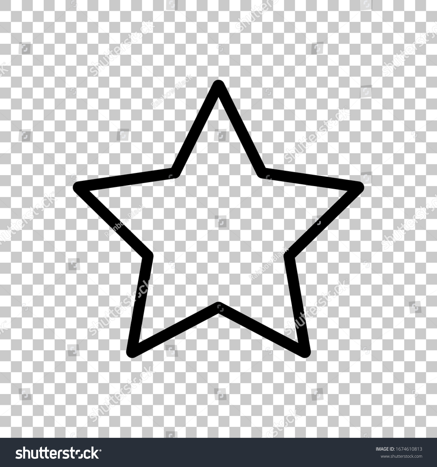 Simple star, rating symbol, outline design. - Royalty Free Stock Vector ...