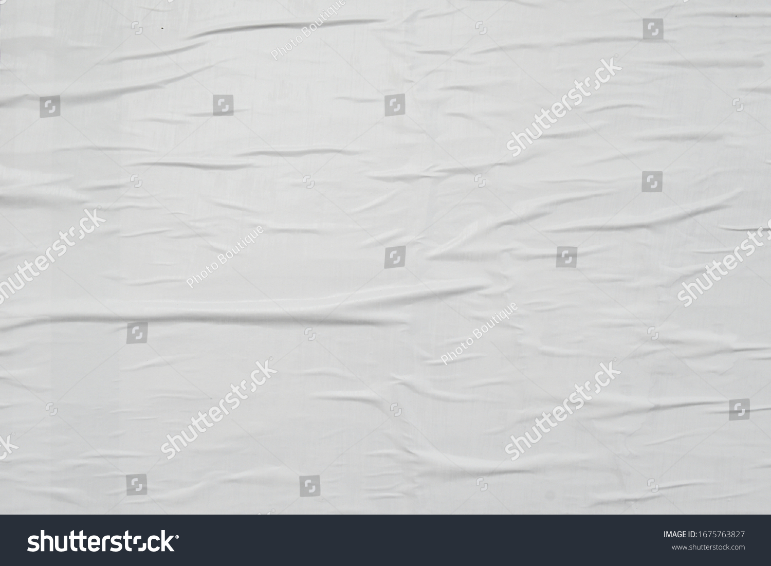 Worn wrinkled creative paper texture background concept, white street poster #1675763827