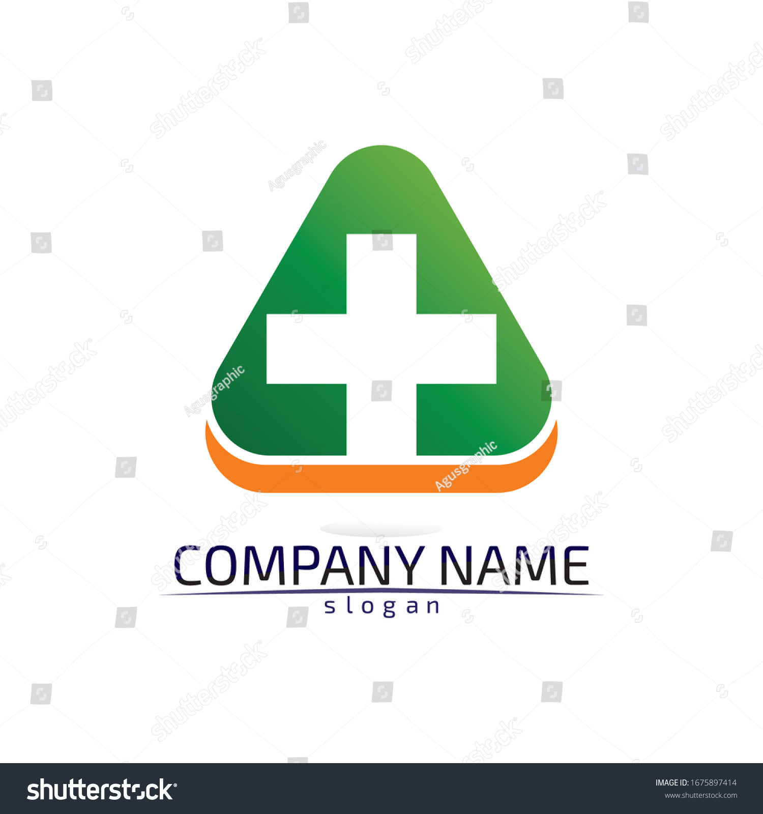 Hospital Logo And Care Logo Health People Icon - Royalty Free Stock ...