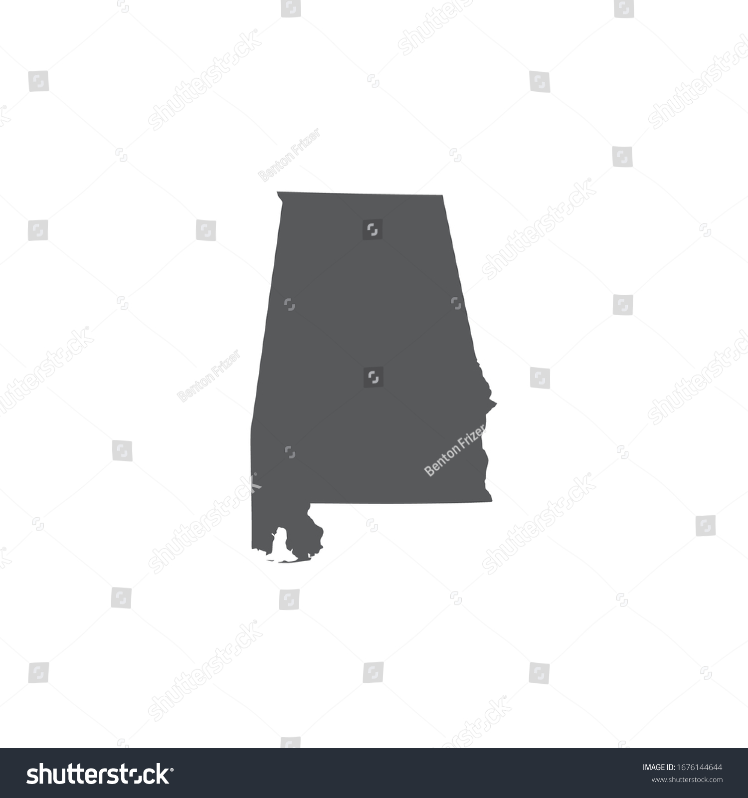 map of Alabama. Vector flat illustration - Royalty Free Stock Vector ...