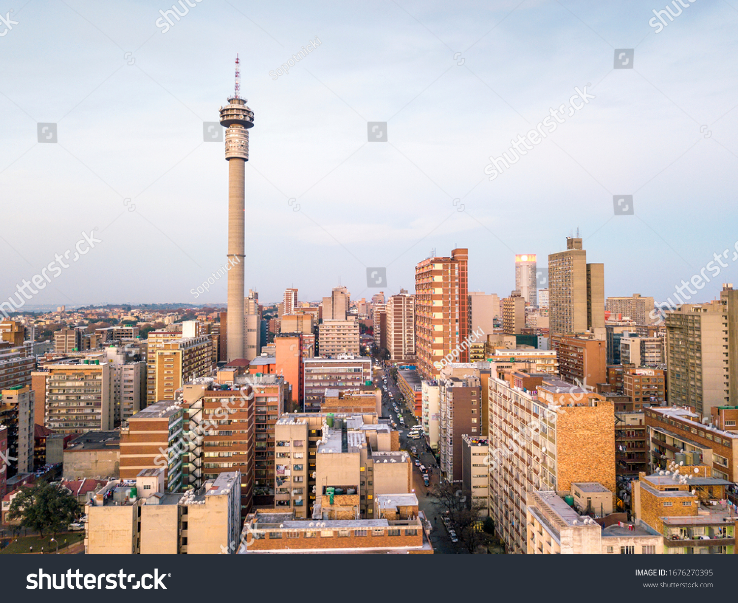 Skyscrapers in downtown of Johannesburg, South Africa #1676270395
