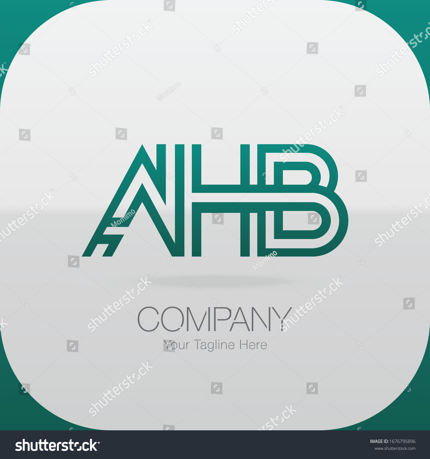 Logo Letter Combinations A, H And B. 3 Letter - Royalty Free Stock ...