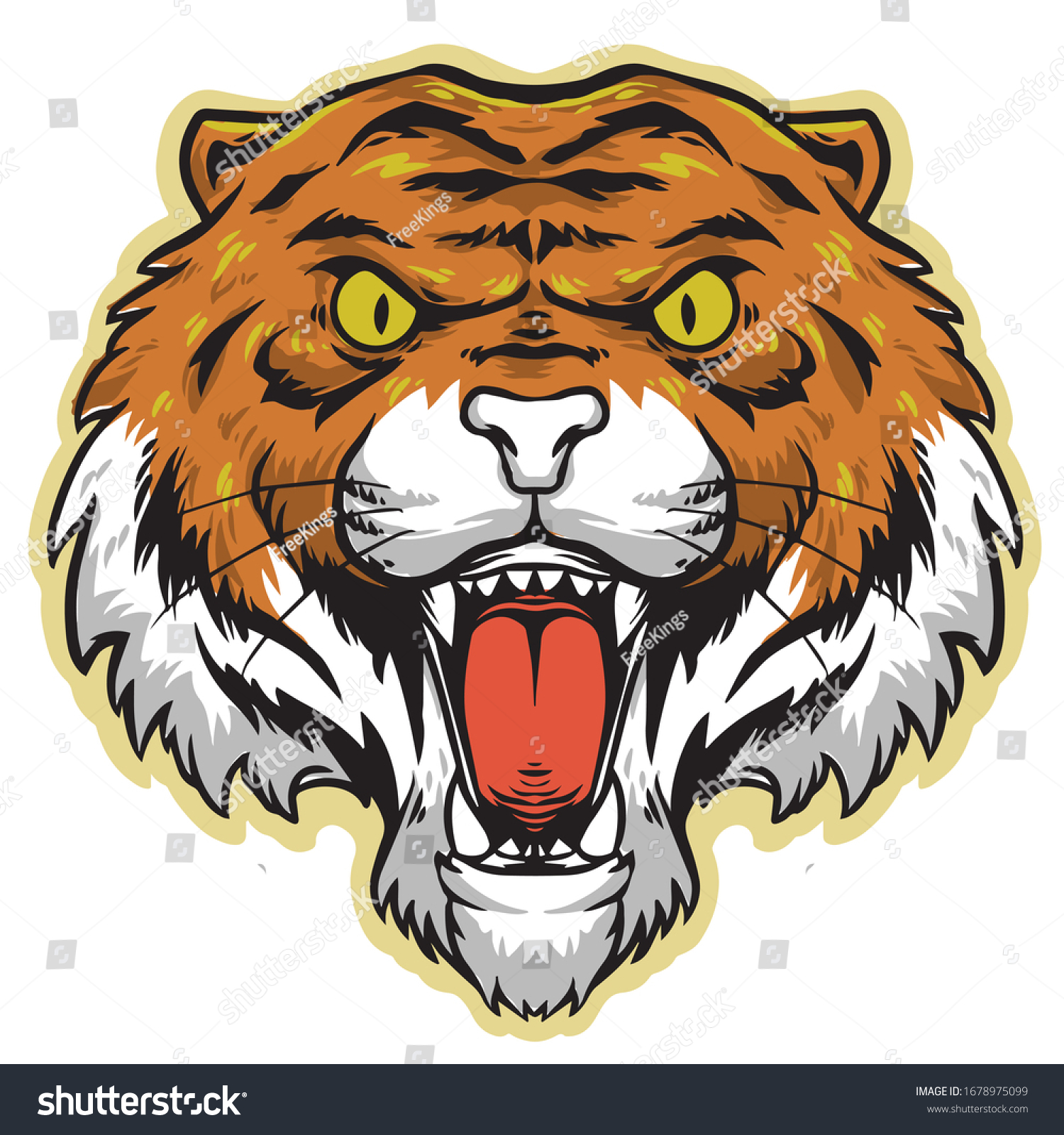 Tiger Head Logo Mascot Vector Royalty Free Stock Vector 1678975099