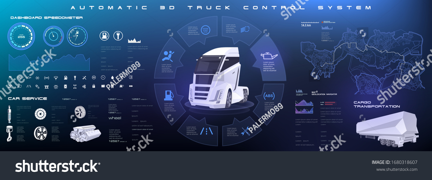 Diagnostics of the state of the truck chassis and the entire electronic control system. Analysis and diagnostics autonomous smart truck. Unmanned truck control system. Autonomous smart truck #1680318607