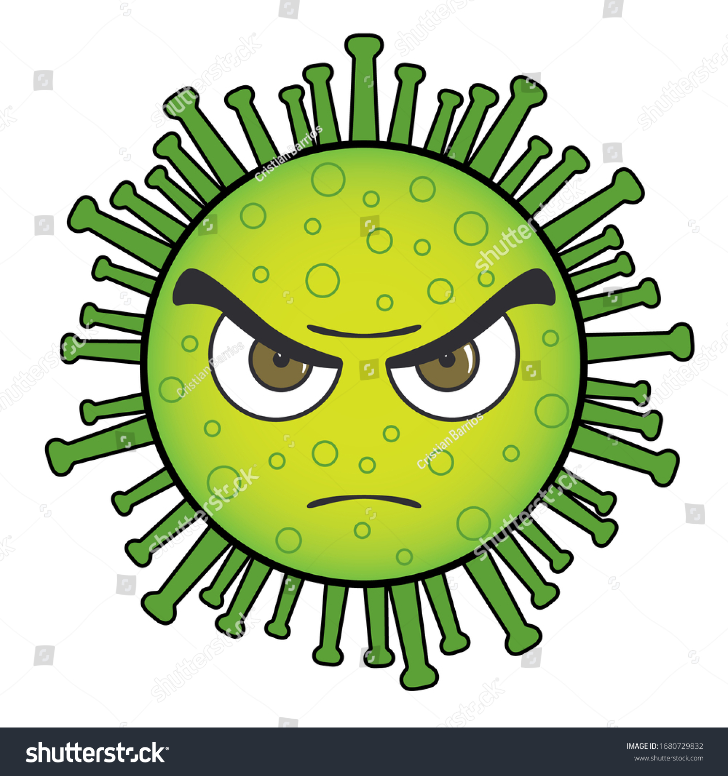 COVID-19 Angry Green Emoji Vector - Royalty Free Stock Vector ...