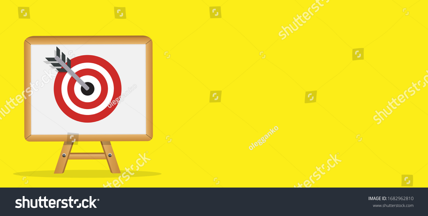 Concept of business target marketing Icon. Tactics of advertising targeting. Vector Illustration.  EPS10 #1682962810