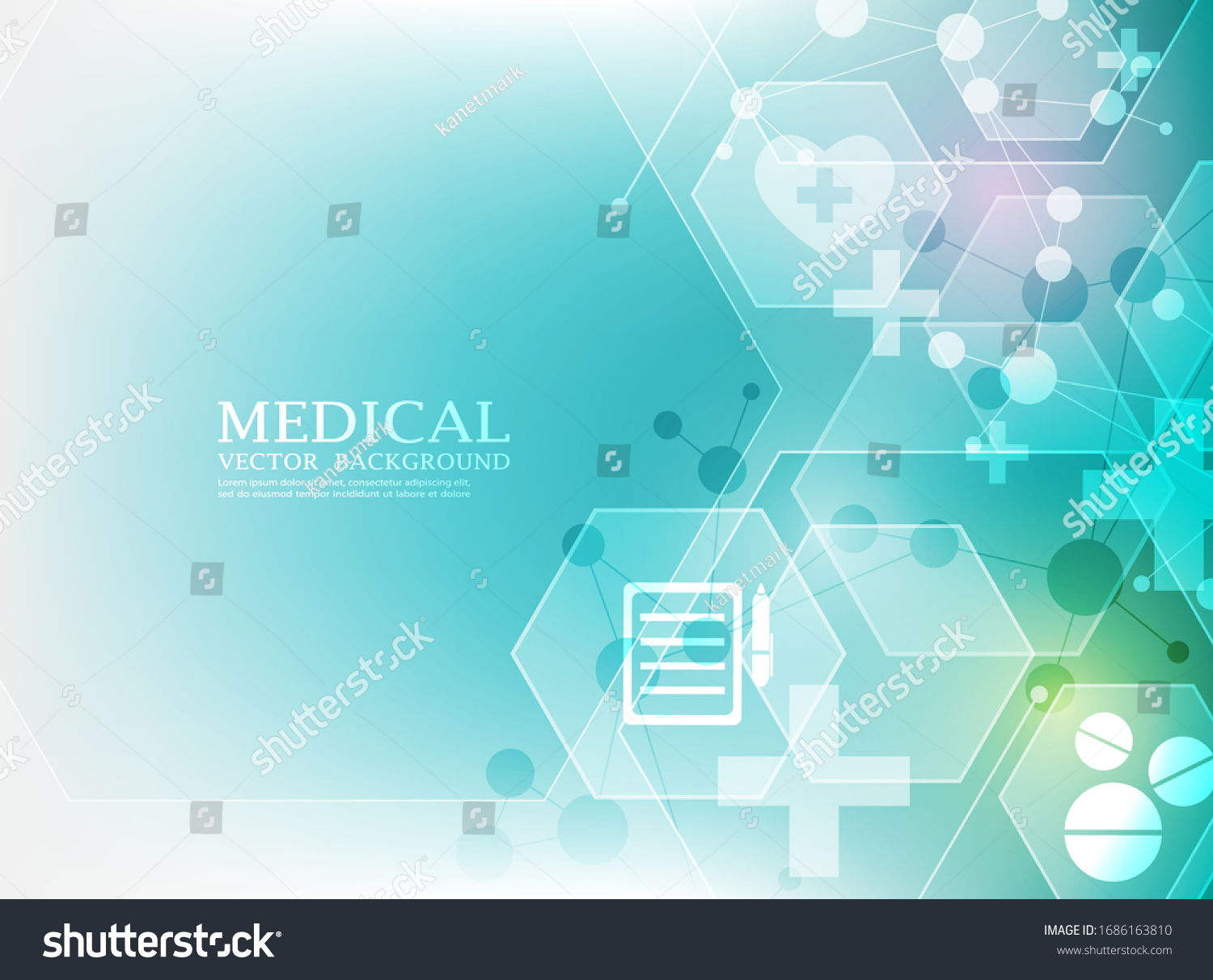 abstract geometric hexagon medical wallpaper. #1686163810