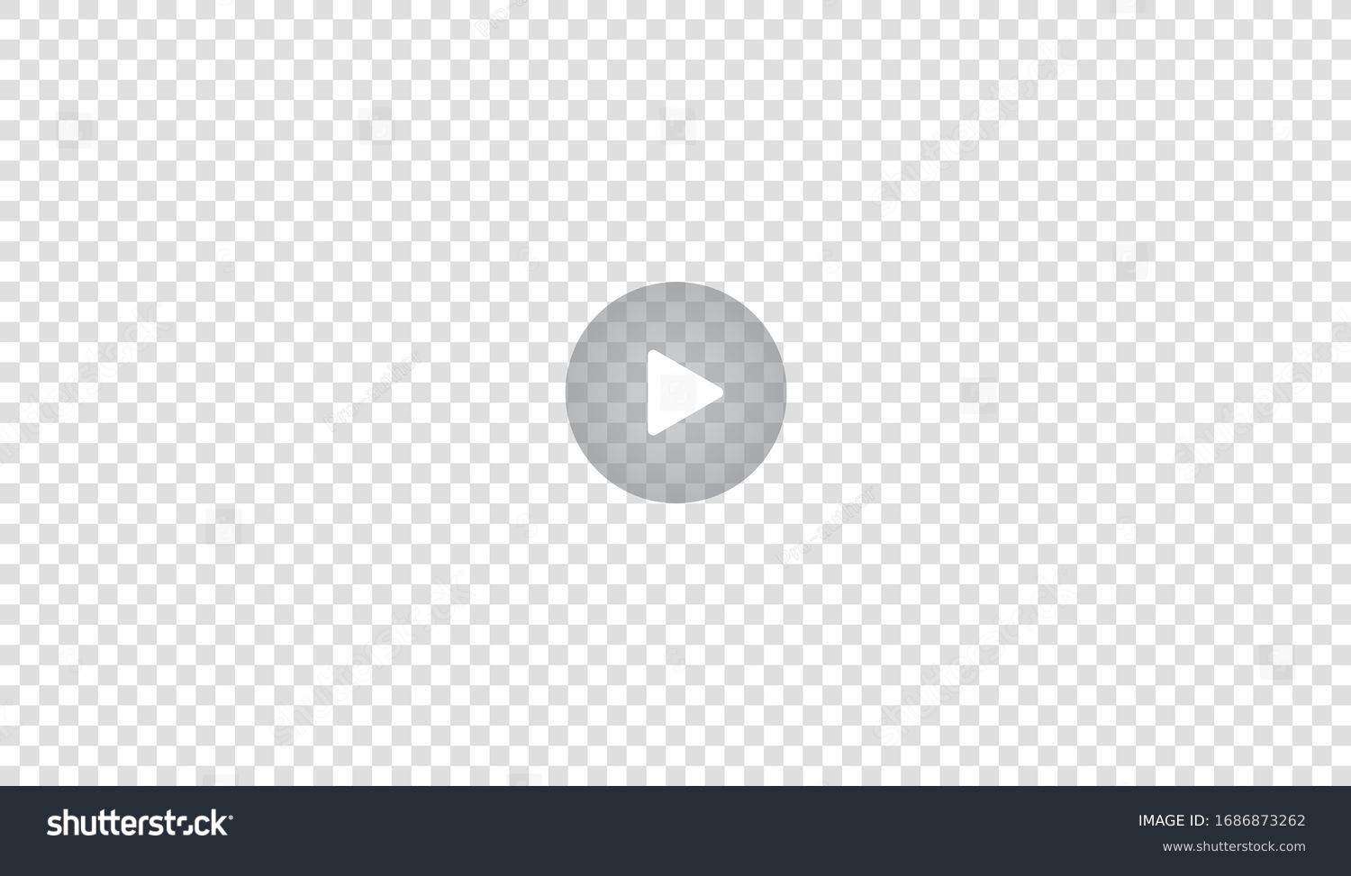 Play video sign or button vector. Transparent Play button isolated on transparent background. Vector. #1686873262