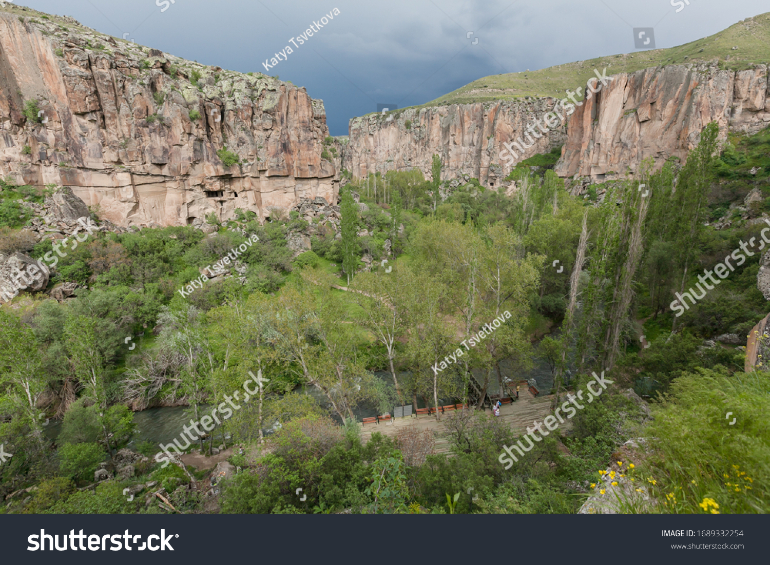Cappadocia: Ihlara valley in spring canyon stunning landscape  #1689332254