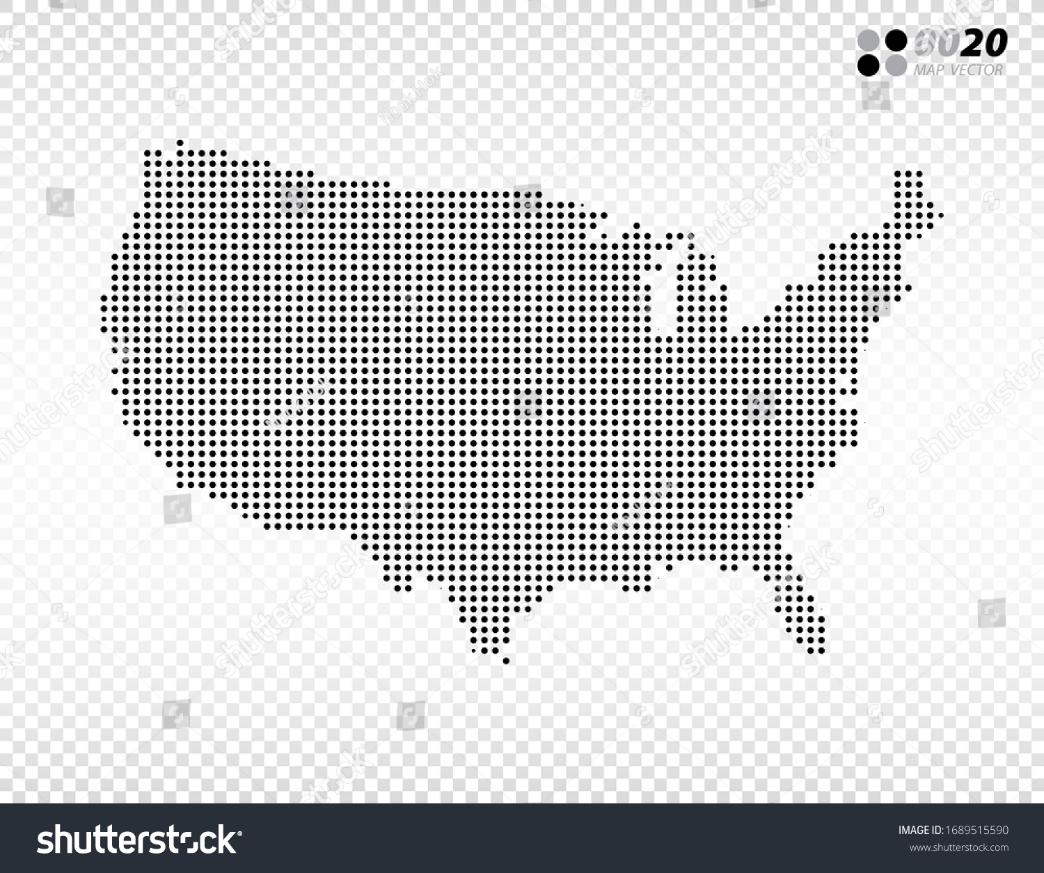 Vector halftone dots black of United - Avopix 1689515590