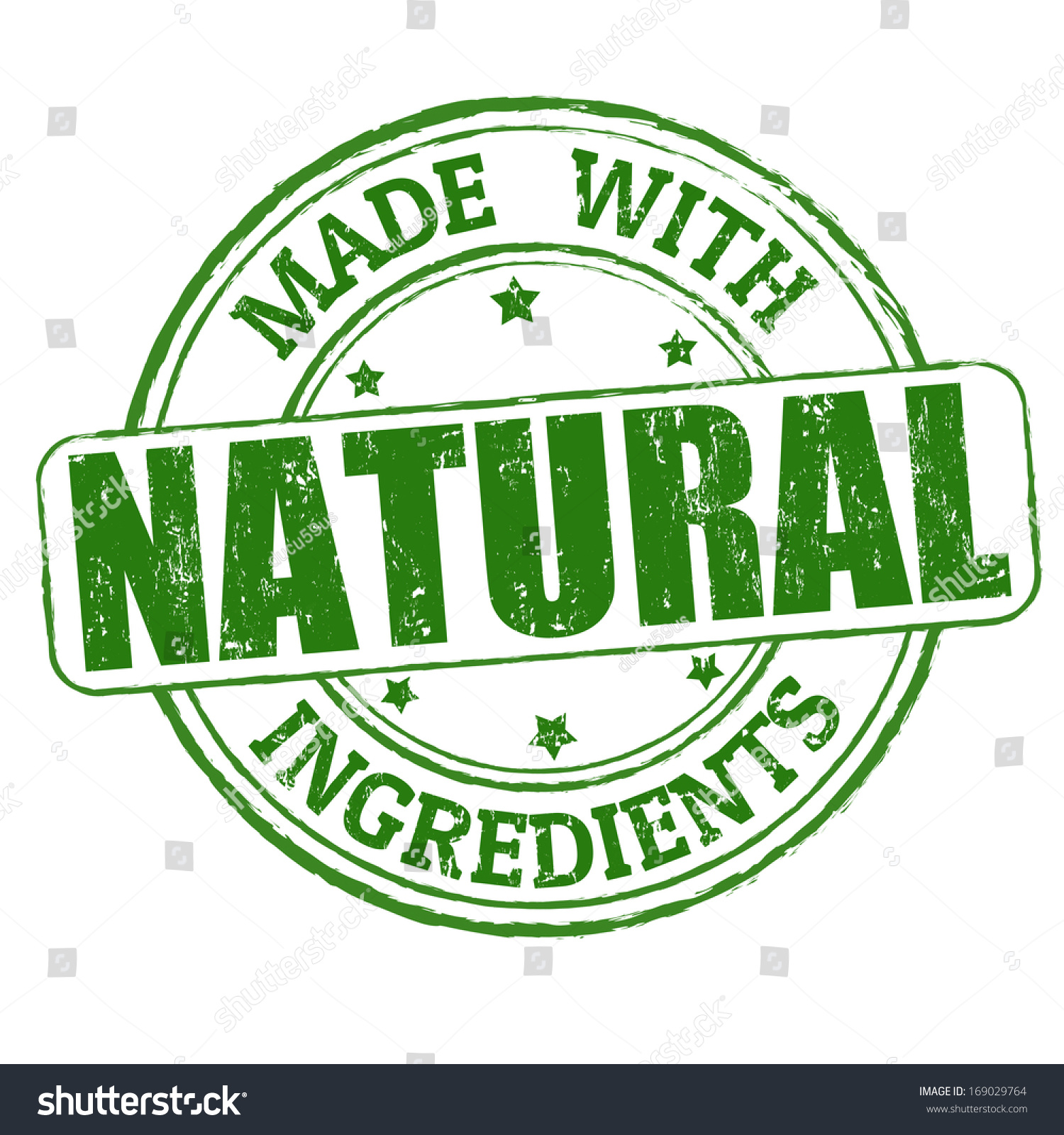 Made with natural ingredients grunge rubber stamp, vector illustration #169029764