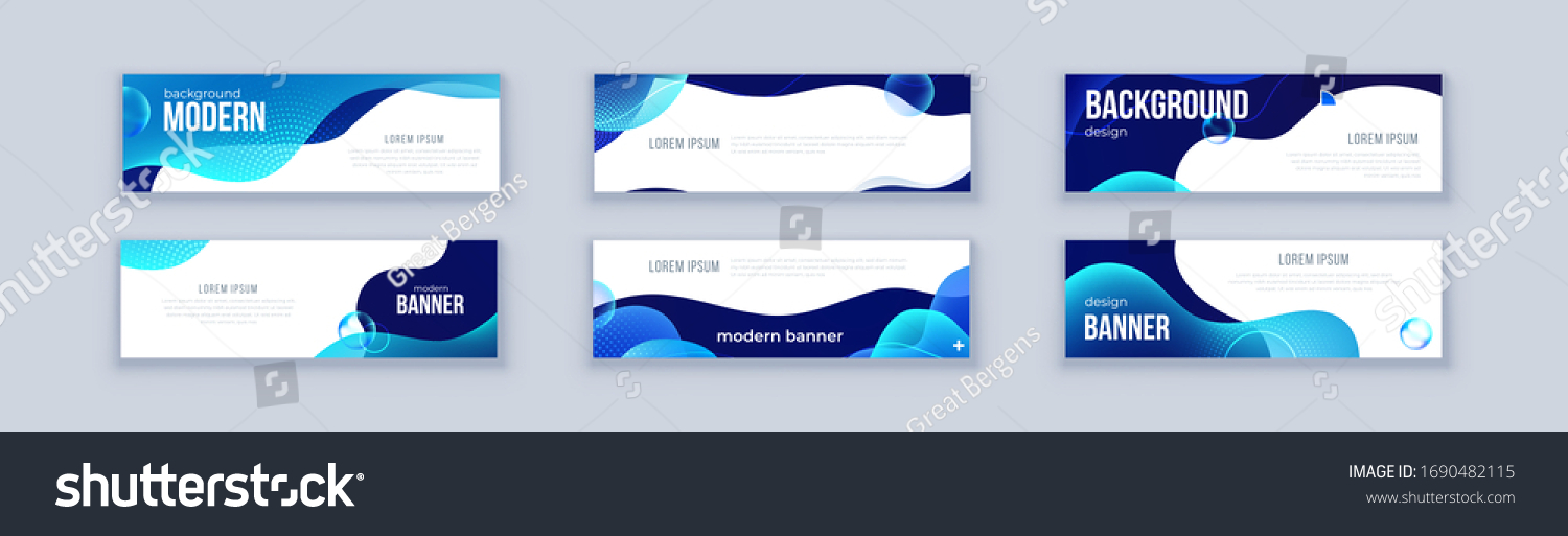 Liquid abstract banner design. Fluid Vector shaped background. Modern Graphic Template Banner pattern for social media and web sites #1690482115