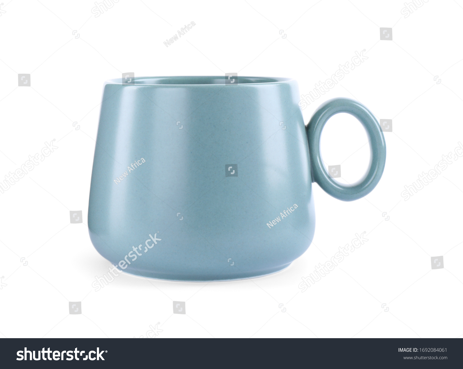 Beautiful color ceramic cup isolated on white #1692084061