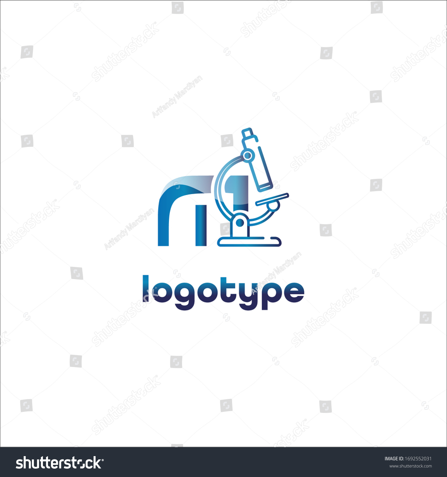 initial letter M. M logo and microscope shaped - Royalty Free Stock ...