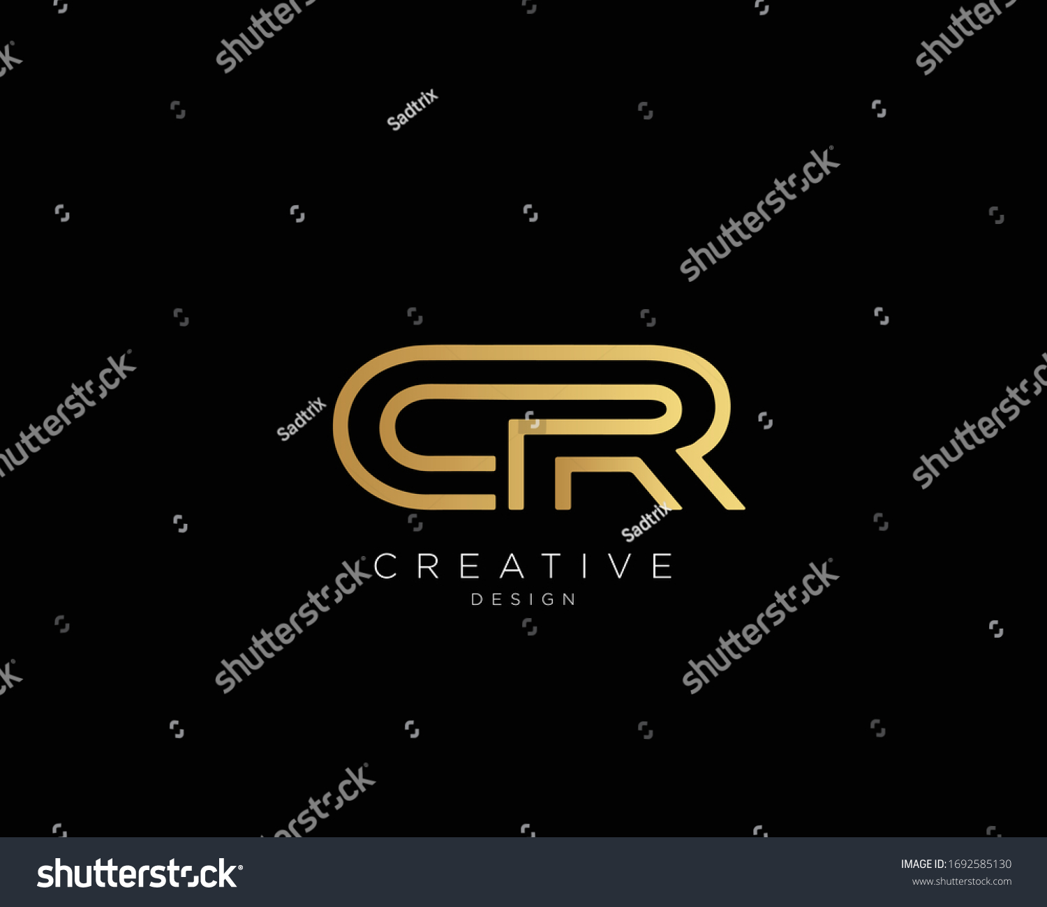 Letter CR Logo Design, Creative Minimal CR - Royalty Free Stock Vector ...