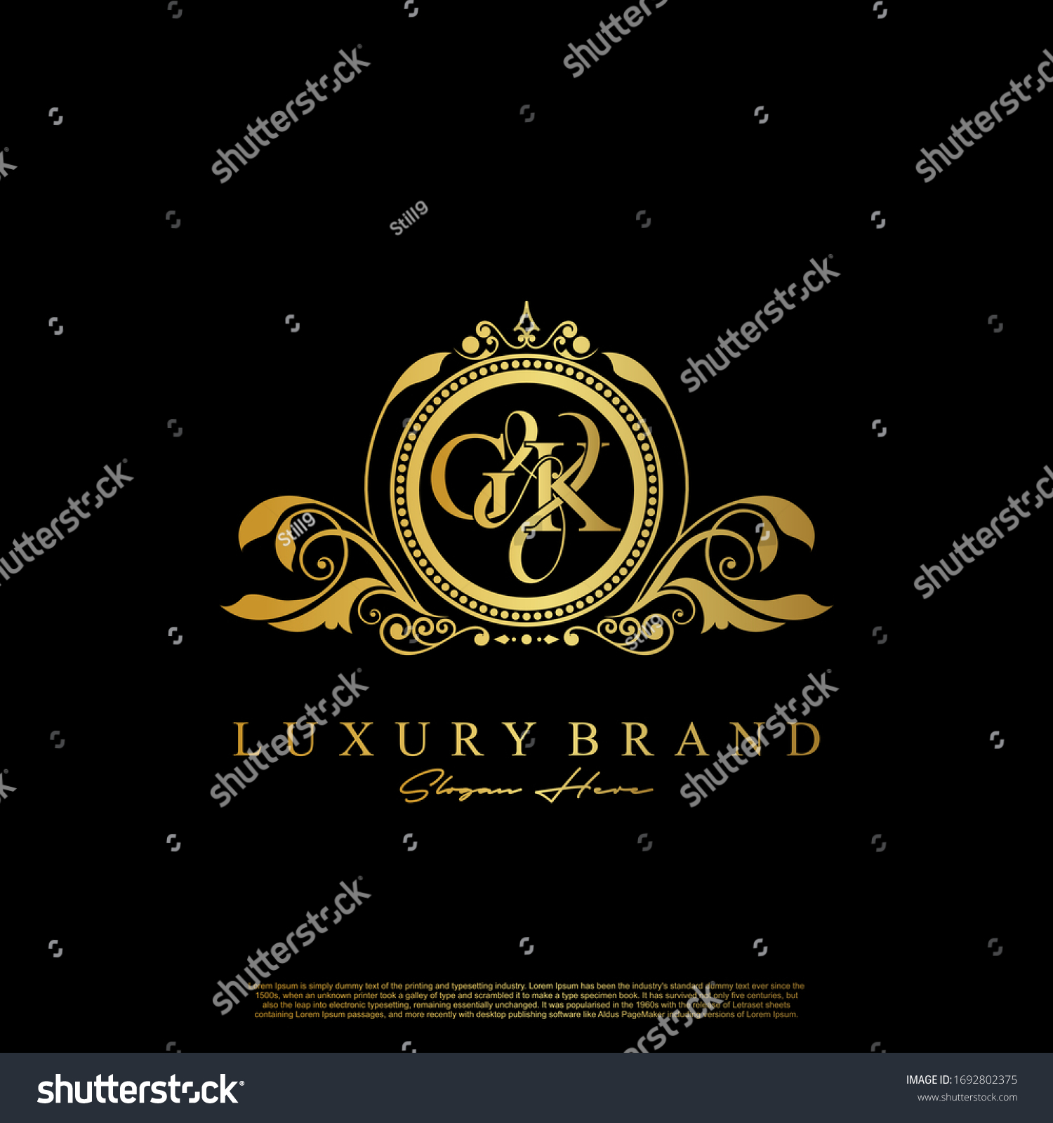 G & K / GK logo initial vector mark. Initial - Royalty Free Stock ...