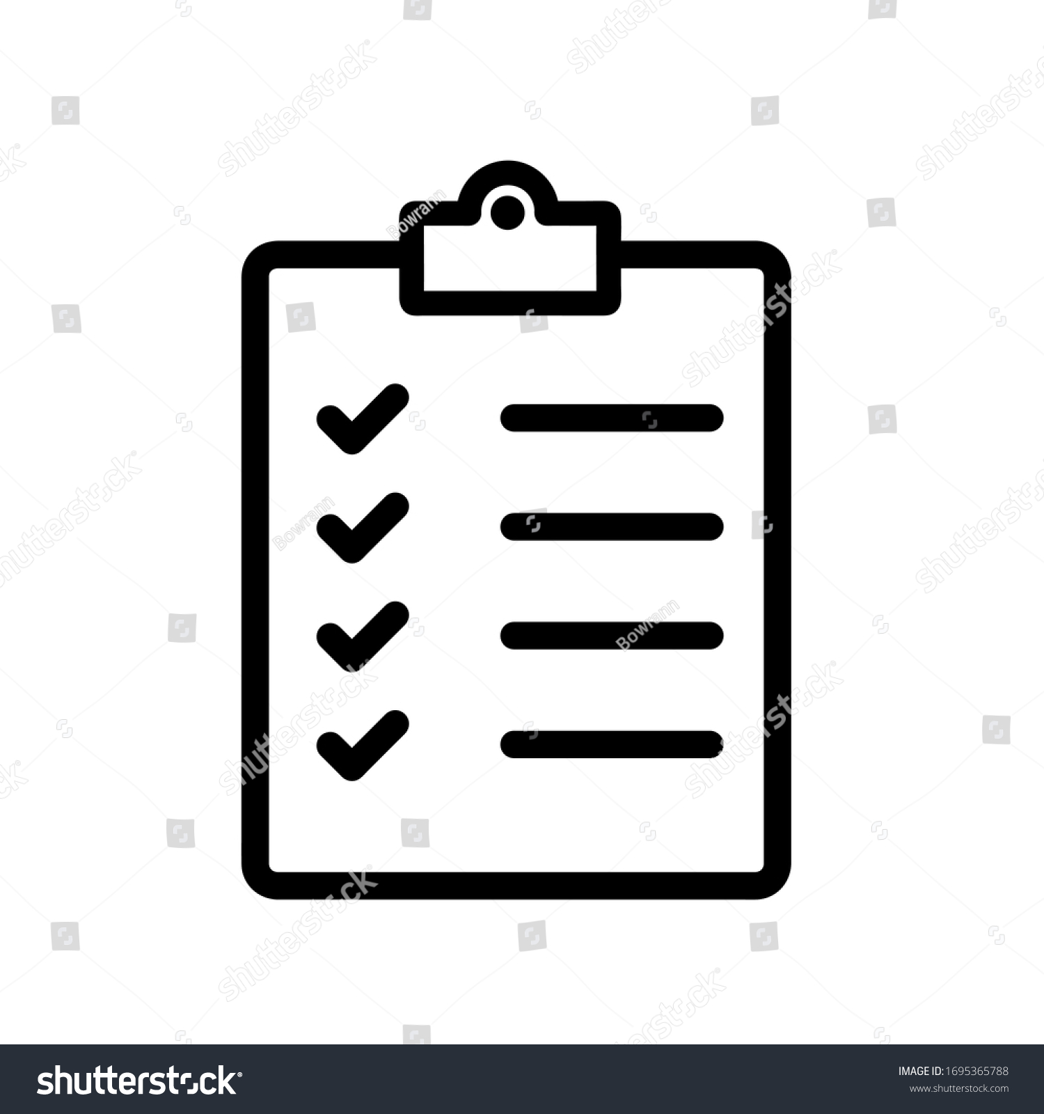 Check list icon,vector illustration. Flat design style. vector check list icon illustration isolated on White background, check list icon Eps10. check list icons graphic design vector symbols. #1695365788