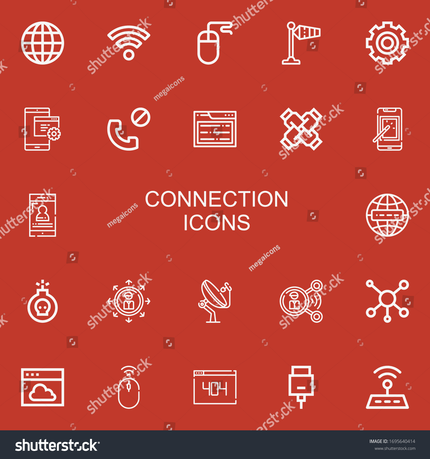 Editable 22 connection icons for web and mobile. - Royalty Free Stock ...