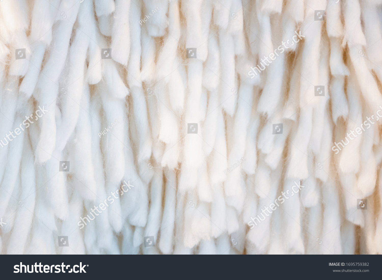 Coarse white sheep wool background #1695759382