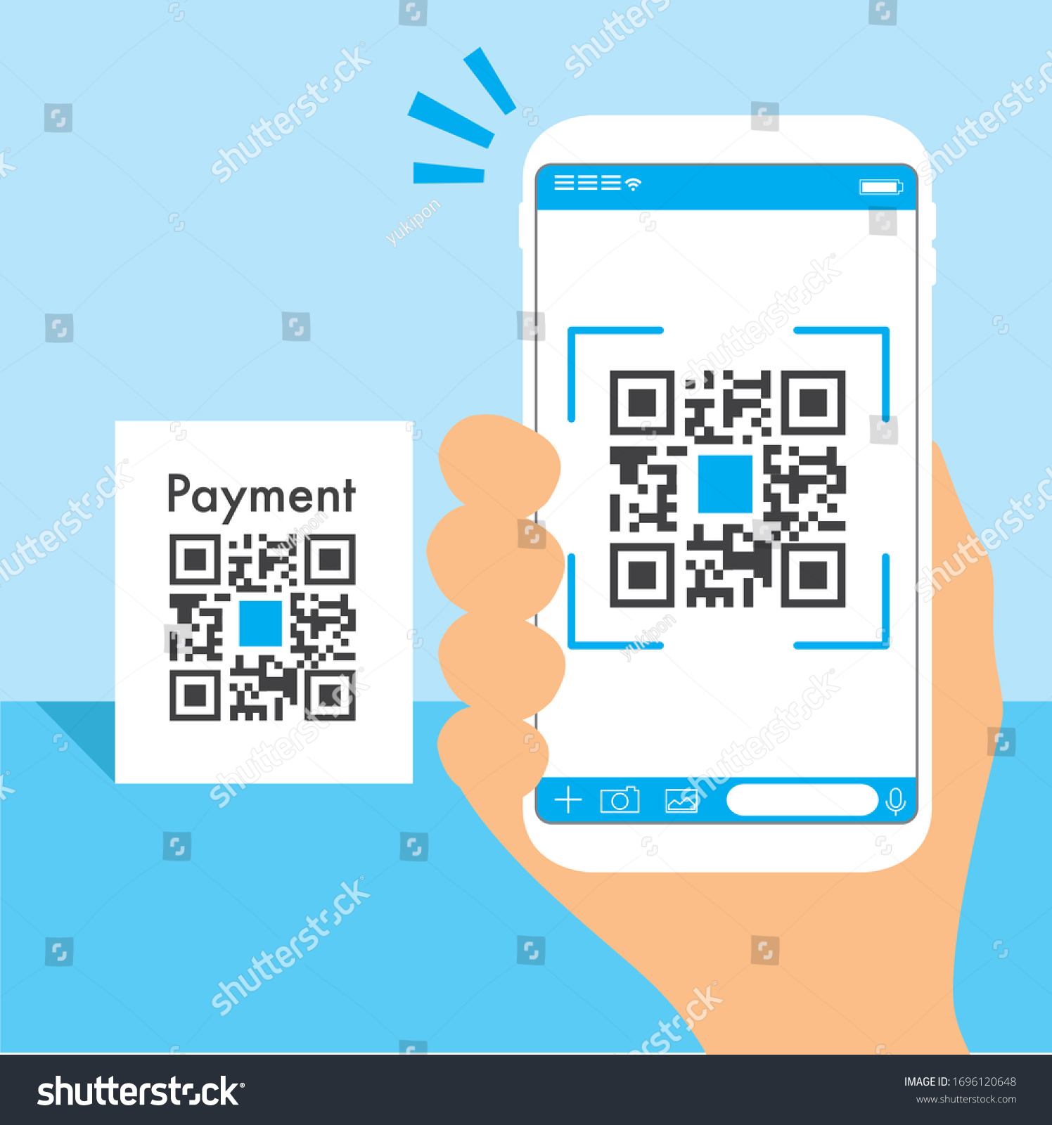 Qr code payment , online shopping , cashless - Royalty Free Stock ...