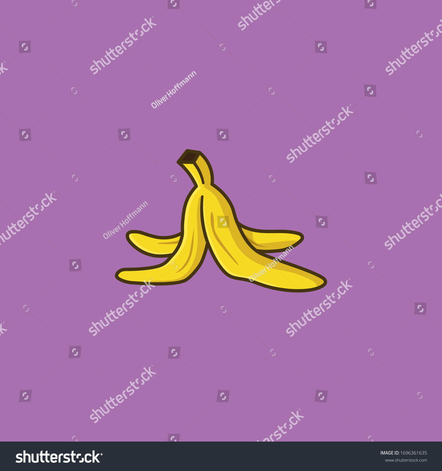 Banana Skin Vector Illustration For ´banana Day Royalty Free Stock Vector 1696361635 