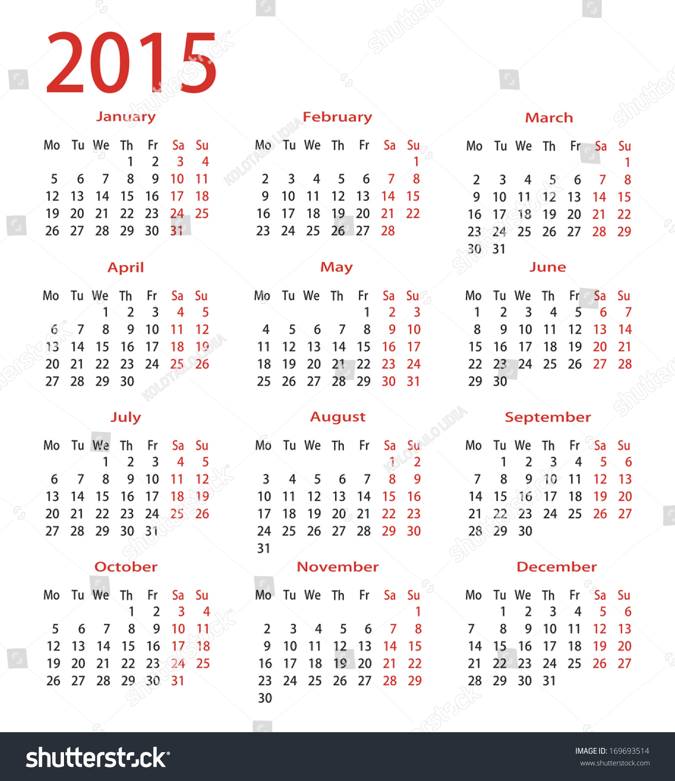 royalty free simple calendar 2015 169693514 stock photo avopix com simple calendar 2015