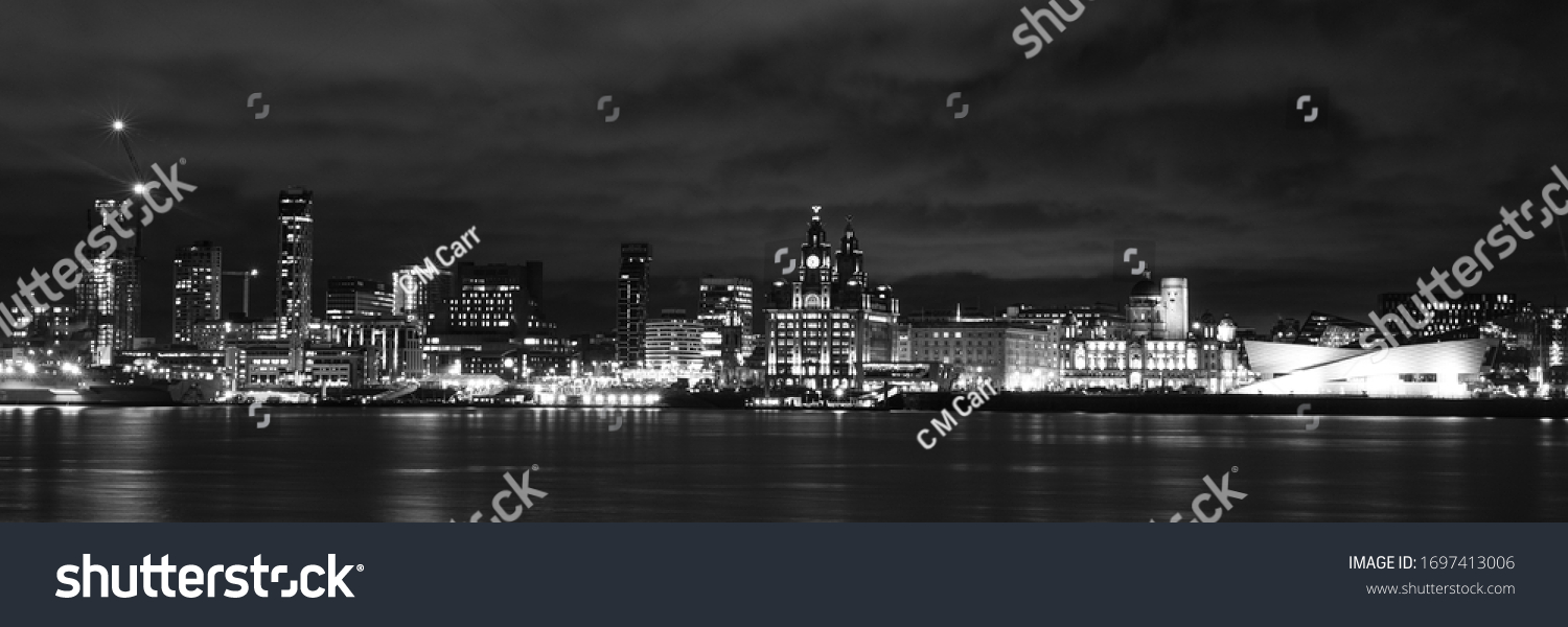 LIverpool Waterfront in Black and White