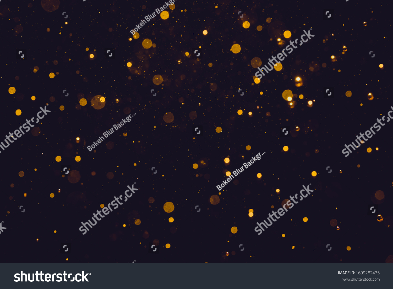 Glittering stars of bokeh use for celebrate background #1699282435