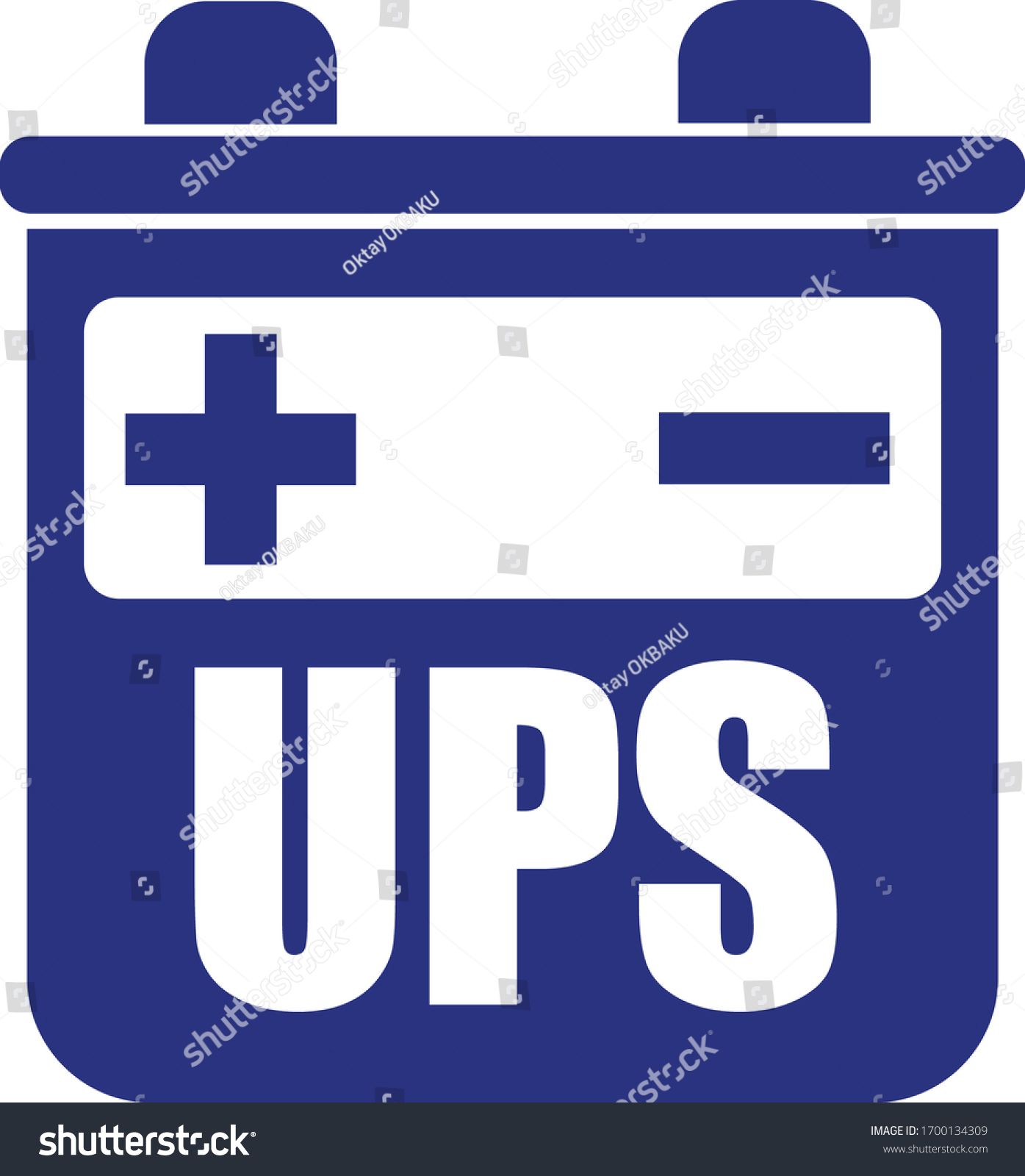 UPS battery plus minus energy backup charge - Royalty Free Stock Vector ...