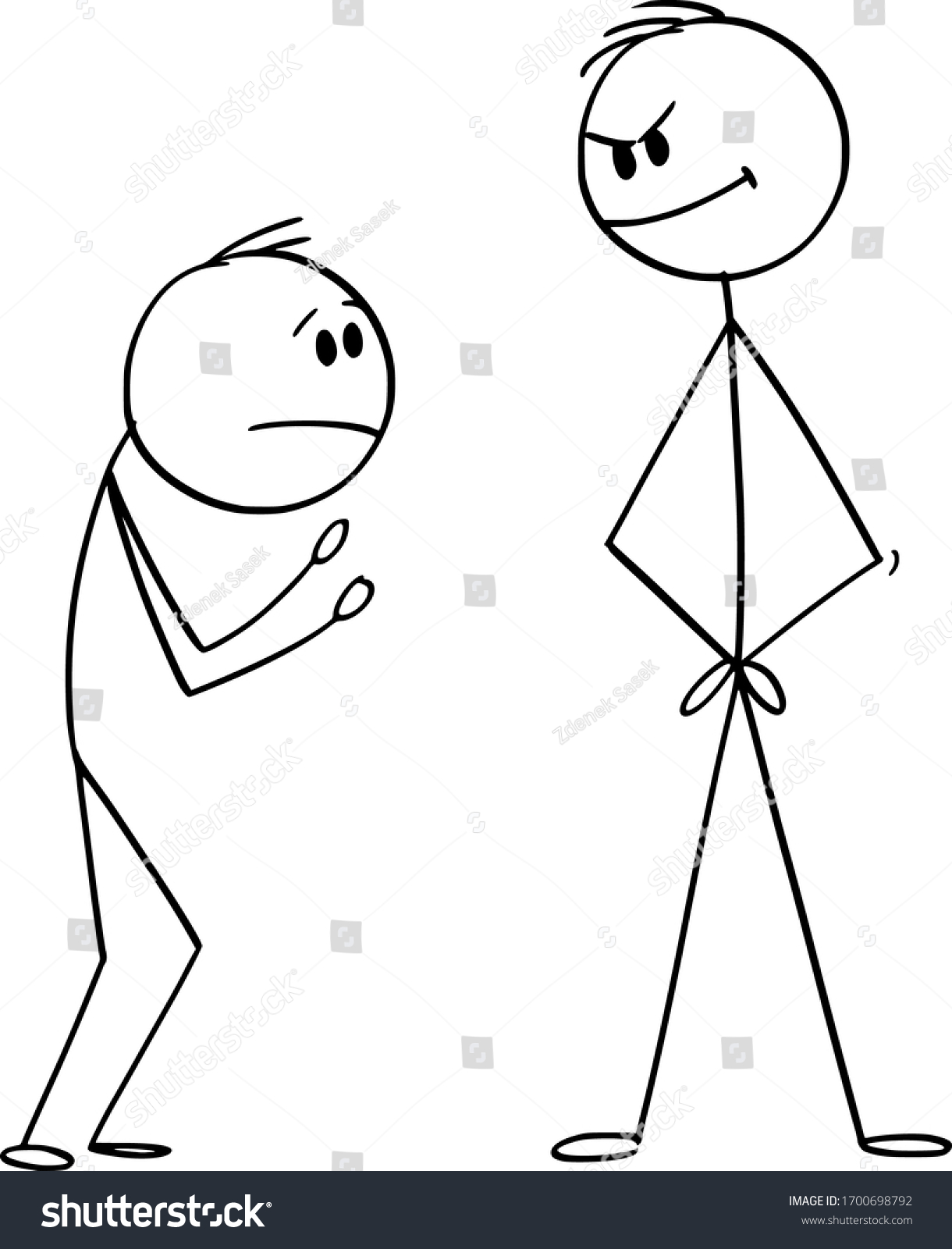 Vector cartoon stick figure drawing conceptual - Royalty Free Stock ...