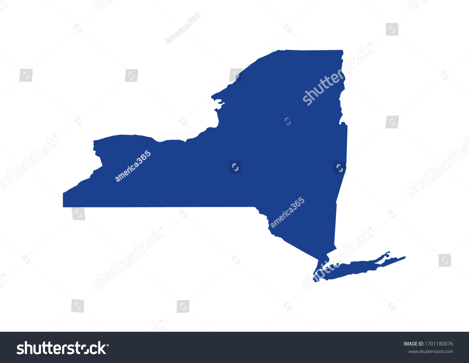 New York State Map. Vector Design illustration - Royalty Free Stock