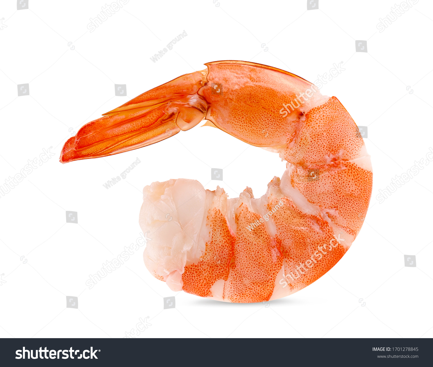 shrimps isolated on a white background. vannamei  #1701278845
