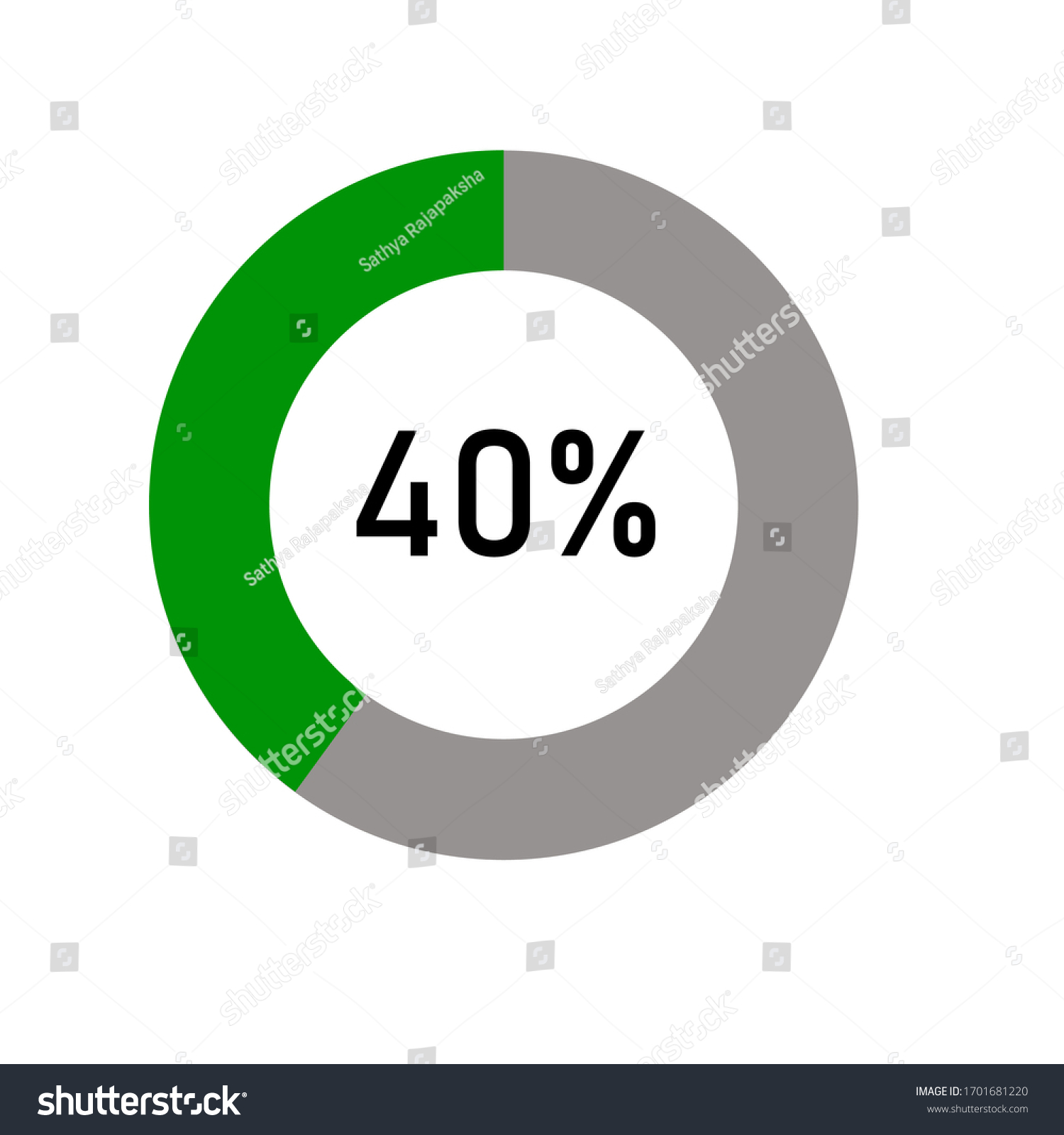 green and ash Percentage diagram for infographic - Royalty Free Stock ...